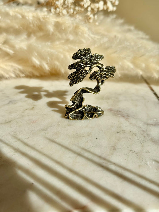 Solid Brass Bonsai Tree statue , Tabletop decoration, flourishing tree figurine