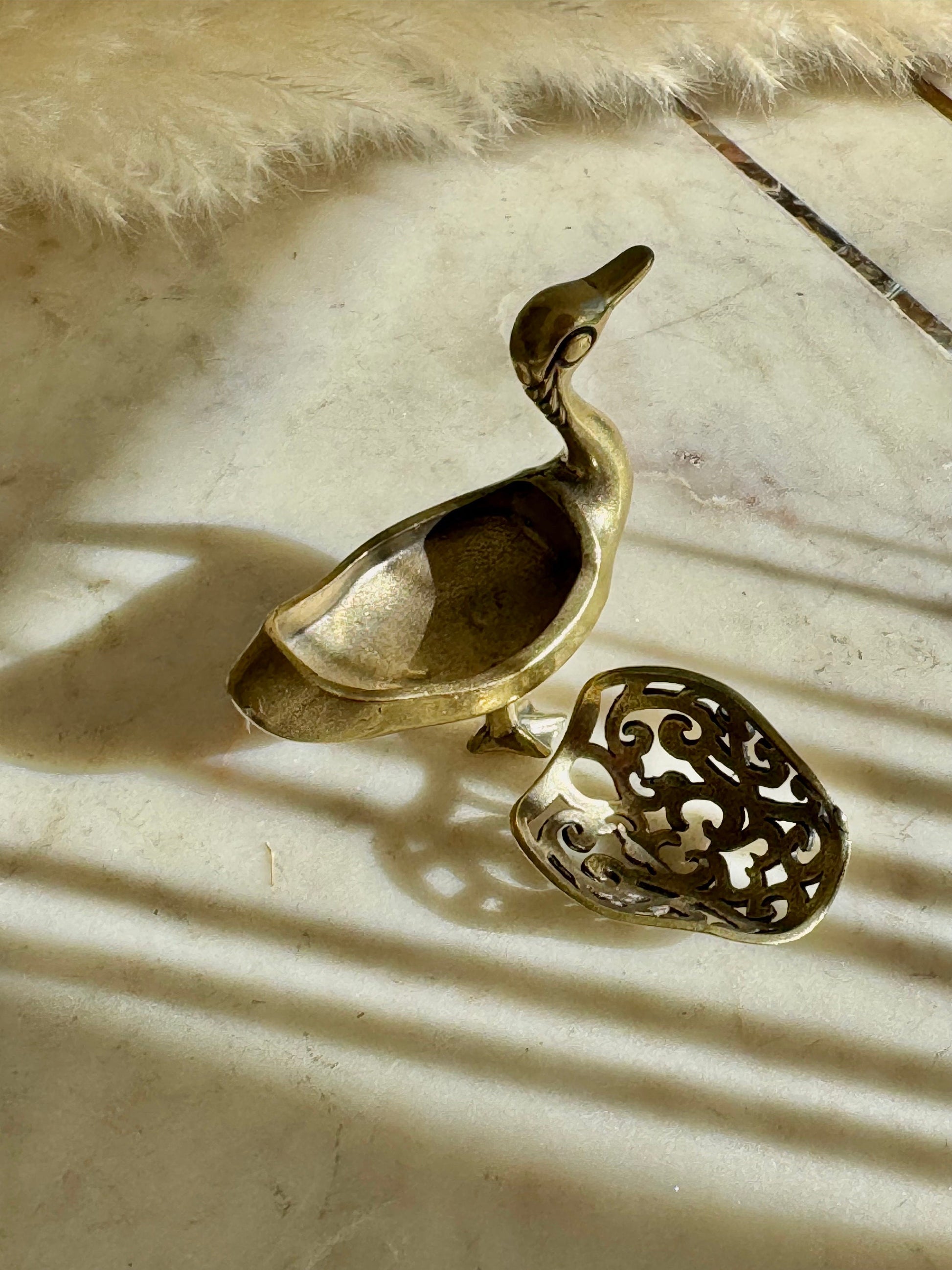 Traditional style brass Bird incense burner, creative incense burner, spiritual incense burner, small duck ornaments
