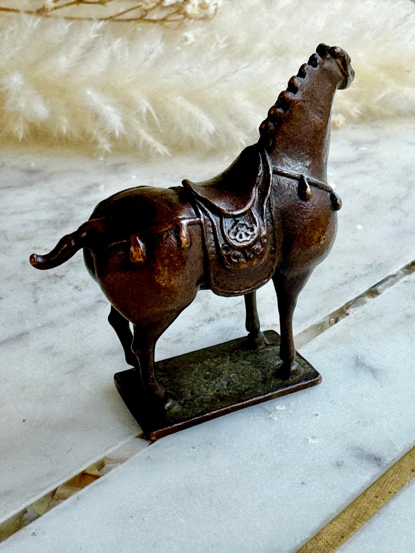 Majestic War Horse Bronze Sculpture Exquisitely Crafted. Perfect for Collectors and Home Decor Creative gift for Equine lovers