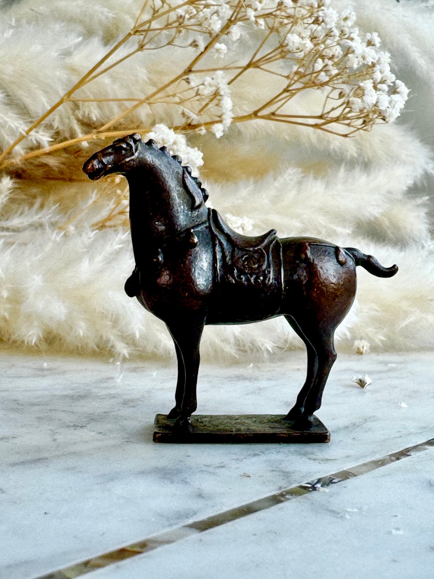 Majestic War Horse Bronze Sculpture Exquisitely Crafted. Perfect for Collectors and Home Decor Creative gift for Equine lovers