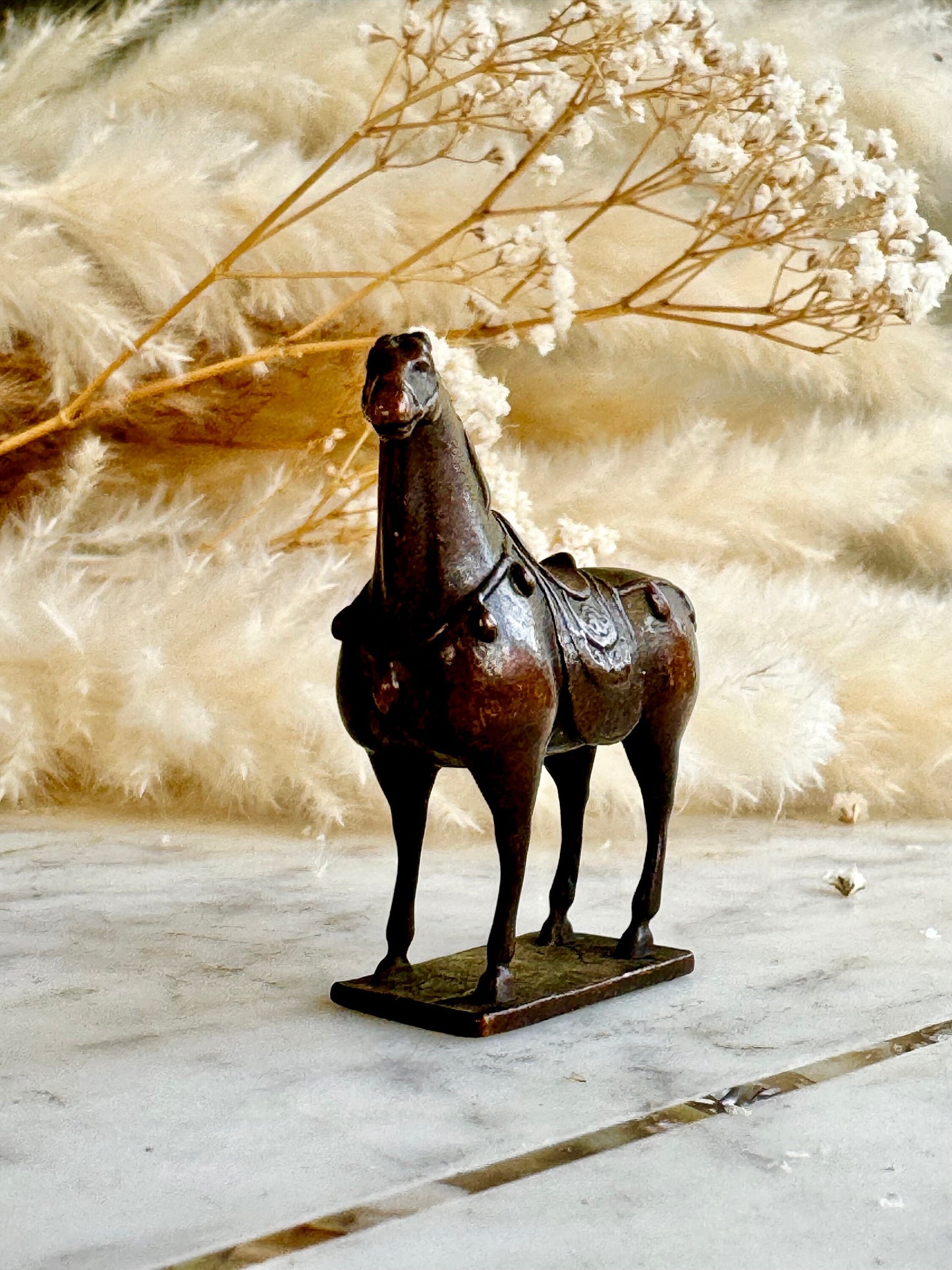 Majestic War Horse Bronze Sculpture Exquisitely Crafted. Perfect for Collectors and Home Decor Creative gift for Equine lovers
