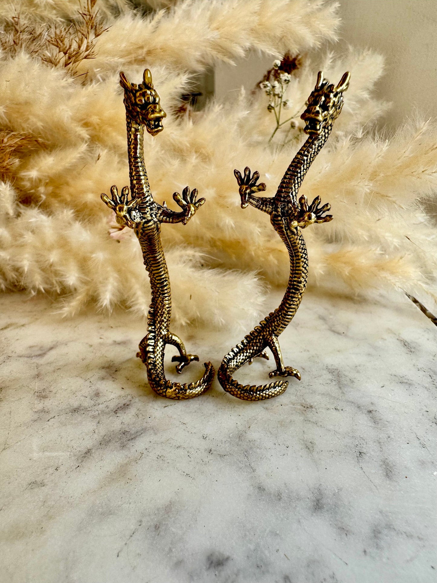 Playing Dragon Figurine, Chinese Bronze Feng Shui Animal Kylin Unicorn Statue, Rare China Loong figure, Wealth fly Chi-lin