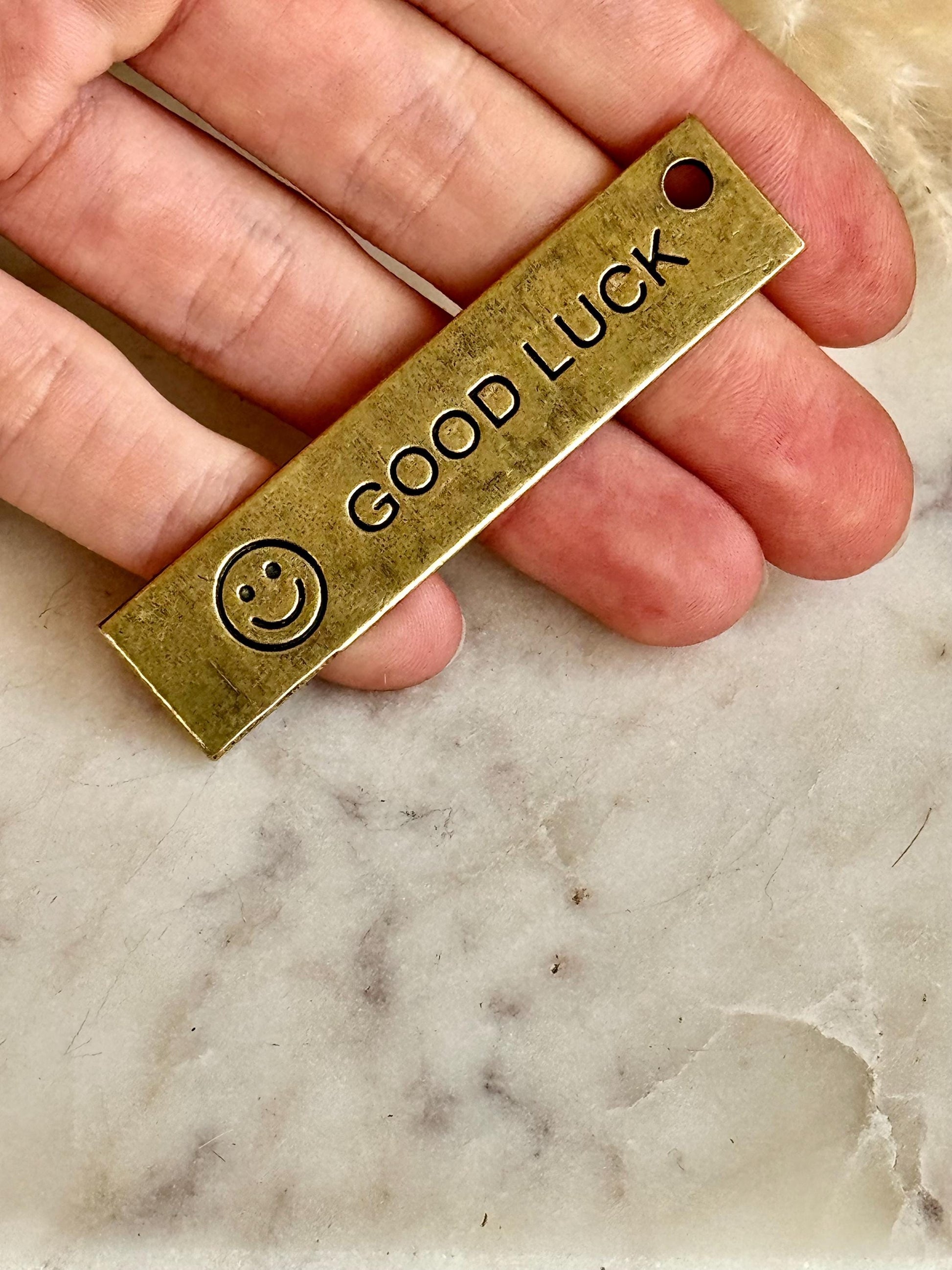 Compact Brass Ruler 6CM keyring, Metal Ruler pedant, Good luck keyring