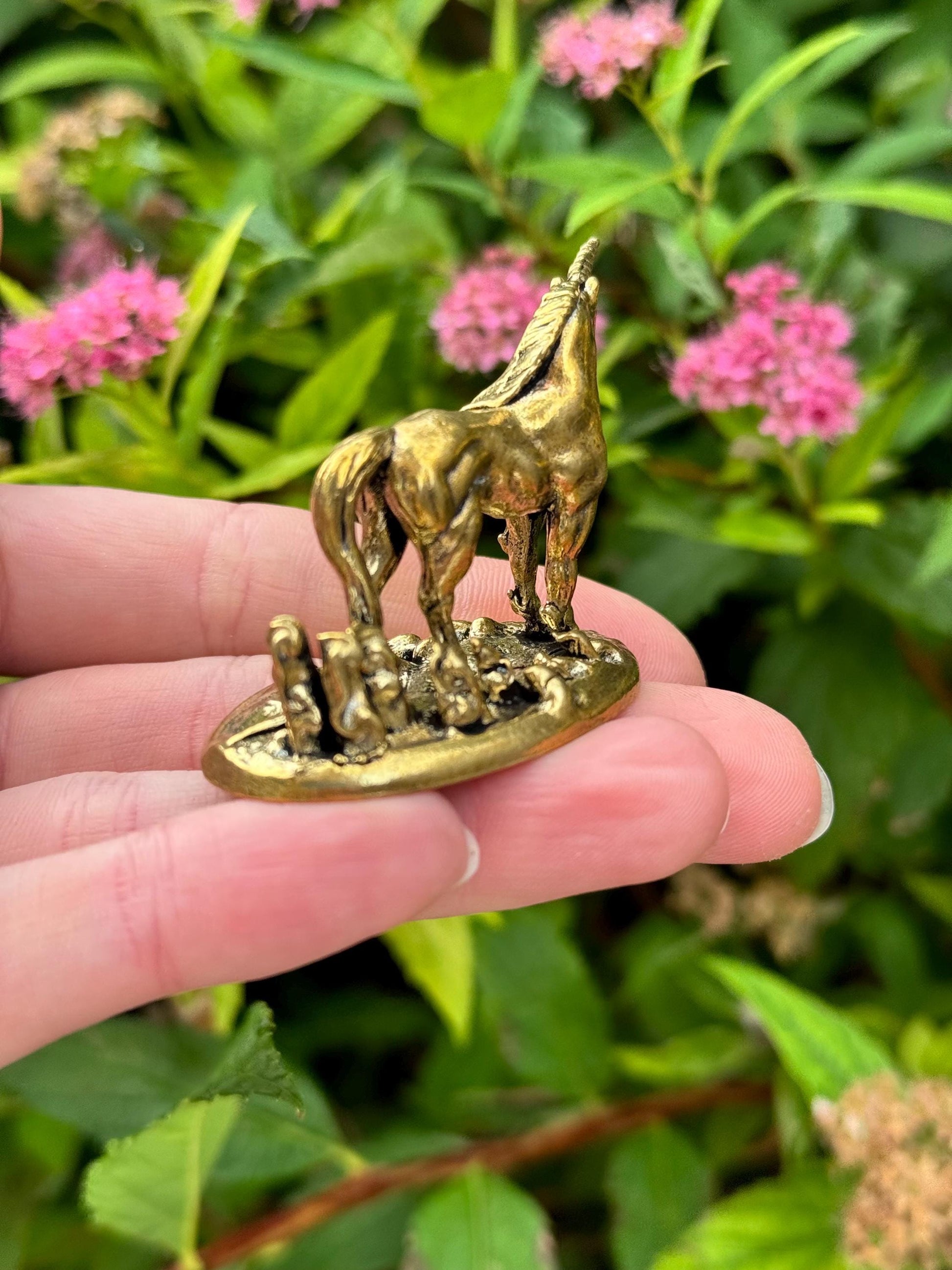 Beautiful unicorn miniature, solid brass unicorn figurine, fairytale inspired unicorn, magical little present