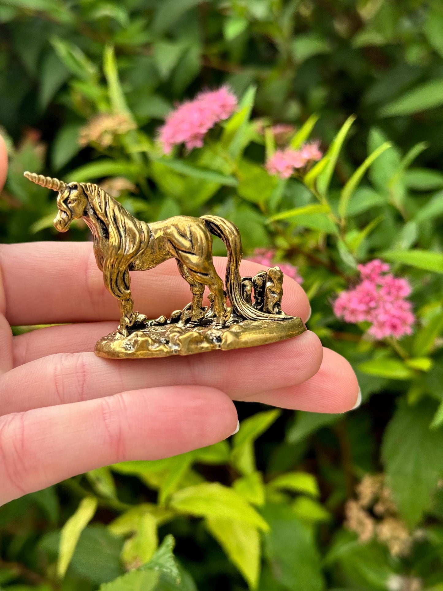 Beautiful unicorn miniature, solid brass unicorn figurine, fairytale inspired unicorn, magical little present