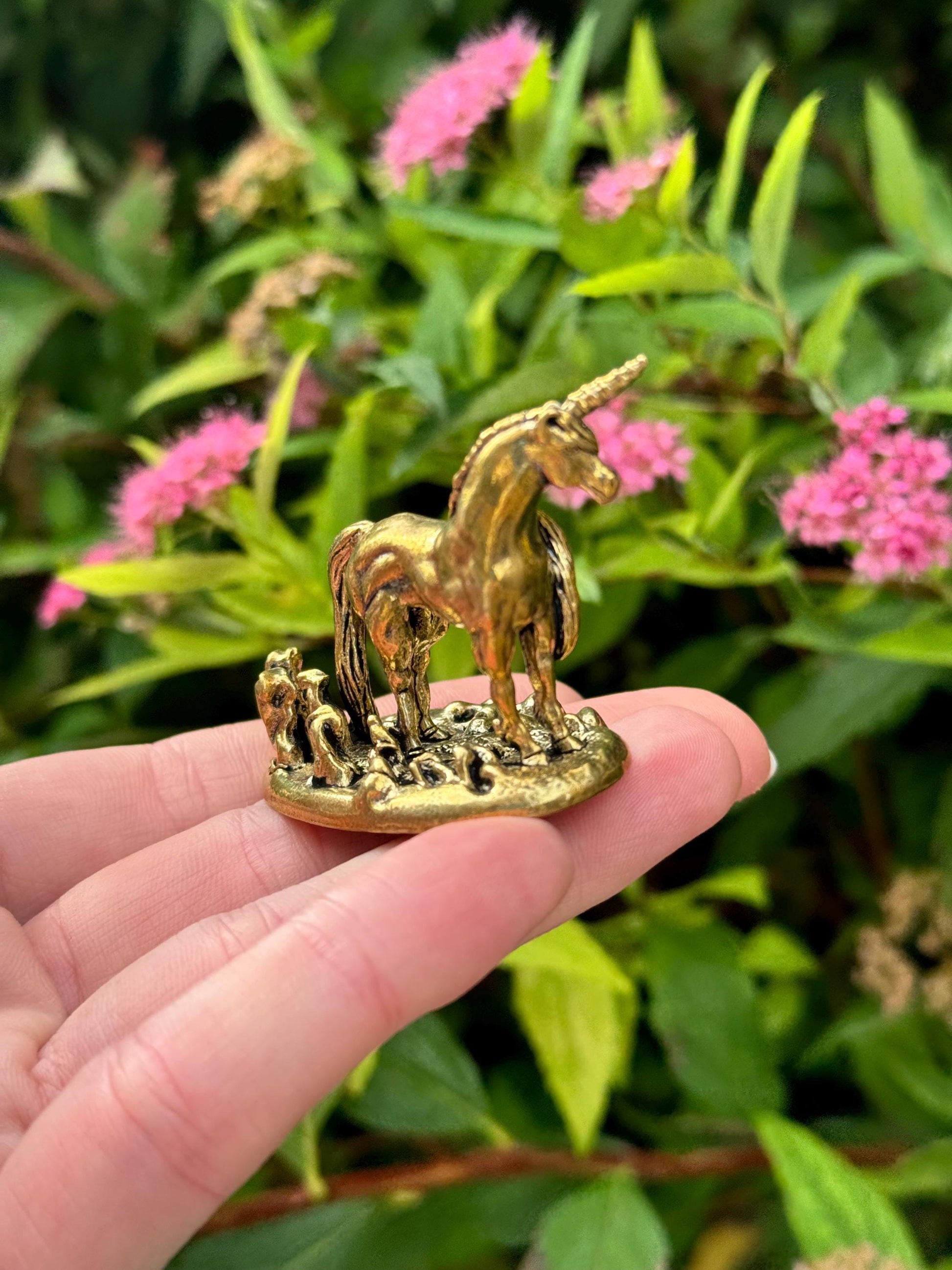 Beautiful unicorn miniature, solid brass unicorn figurine, fairytale inspired unicorn, magical little present