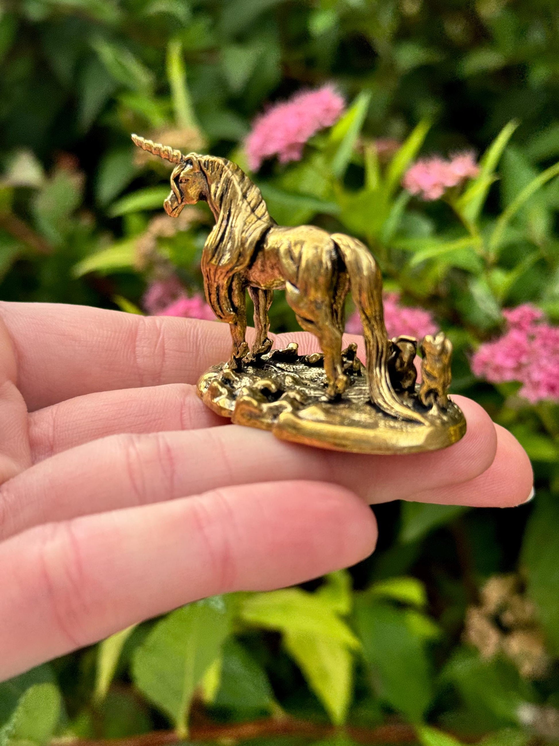 Beautiful unicorn miniature, solid brass unicorn figurine, fairytale inspired unicorn, magical little present
