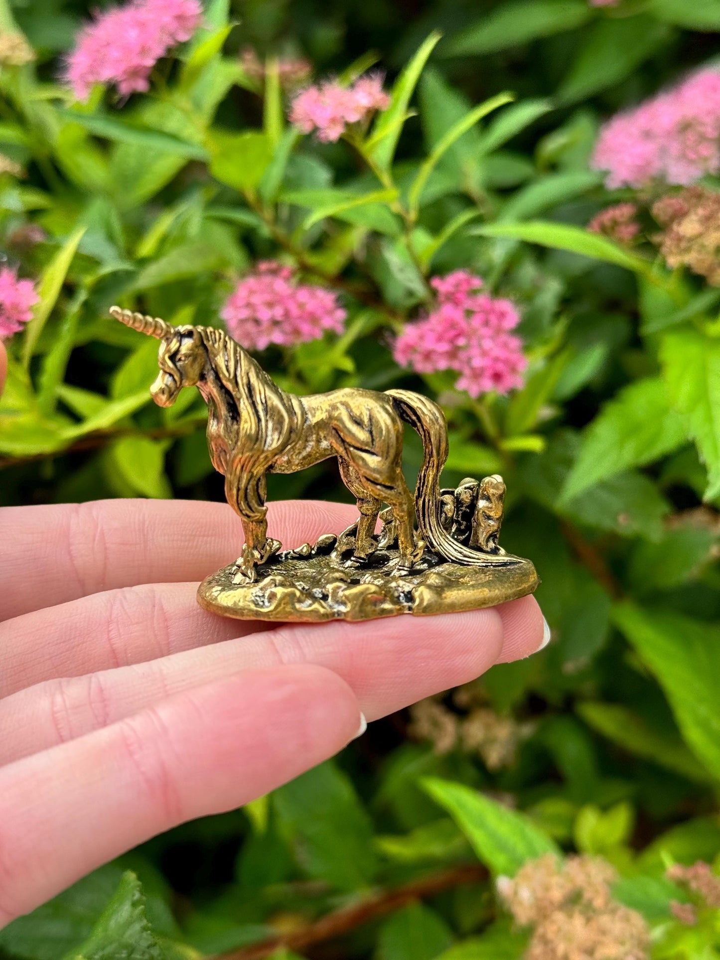 Beautiful unicorn miniature, solid brass unicorn figurine, fairytale inspired unicorn, magical little present