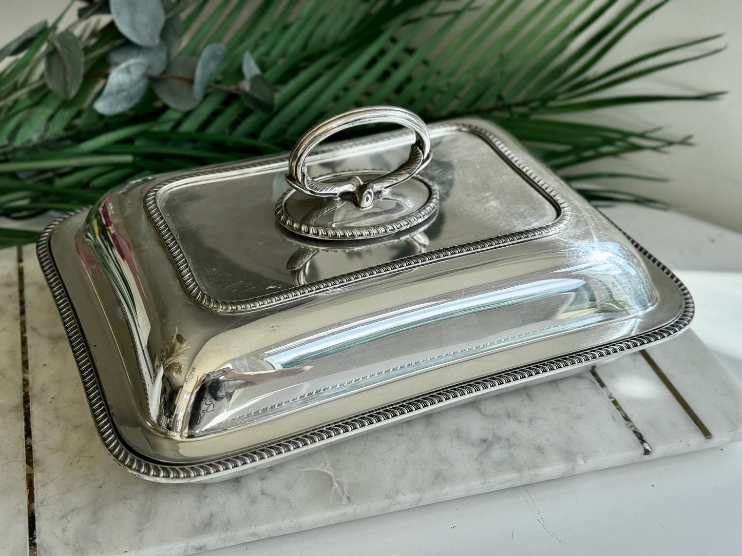 Antique Victorian Silver Plated Entrée Dish, Antique Covered Oval Serving Dish, Tureen Mappin & Webb’s Princess’s plate London and Sheffield