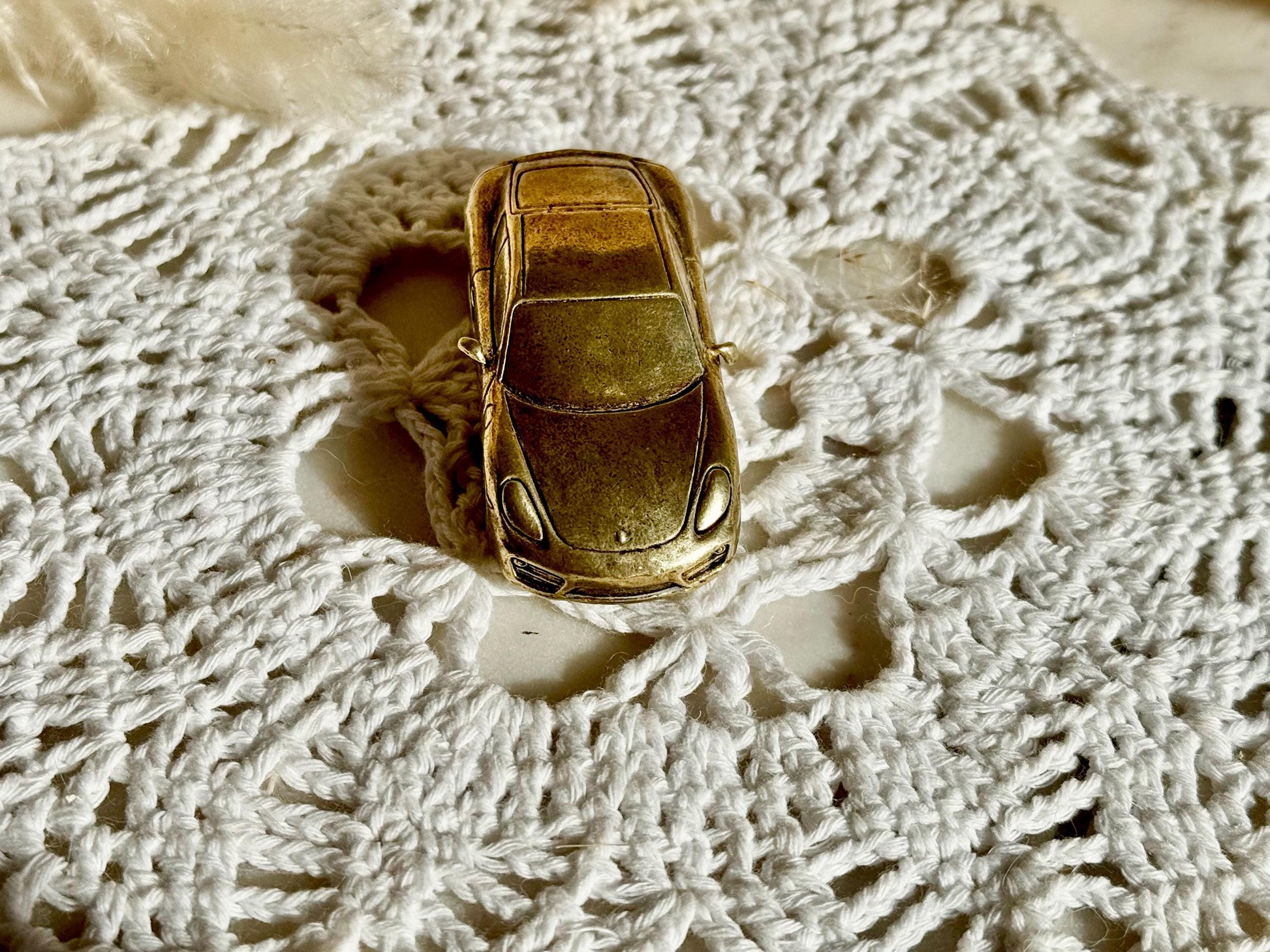 Brass 2014 PORSCHE CAYMAN Cast Brass Porsche Model Figurine