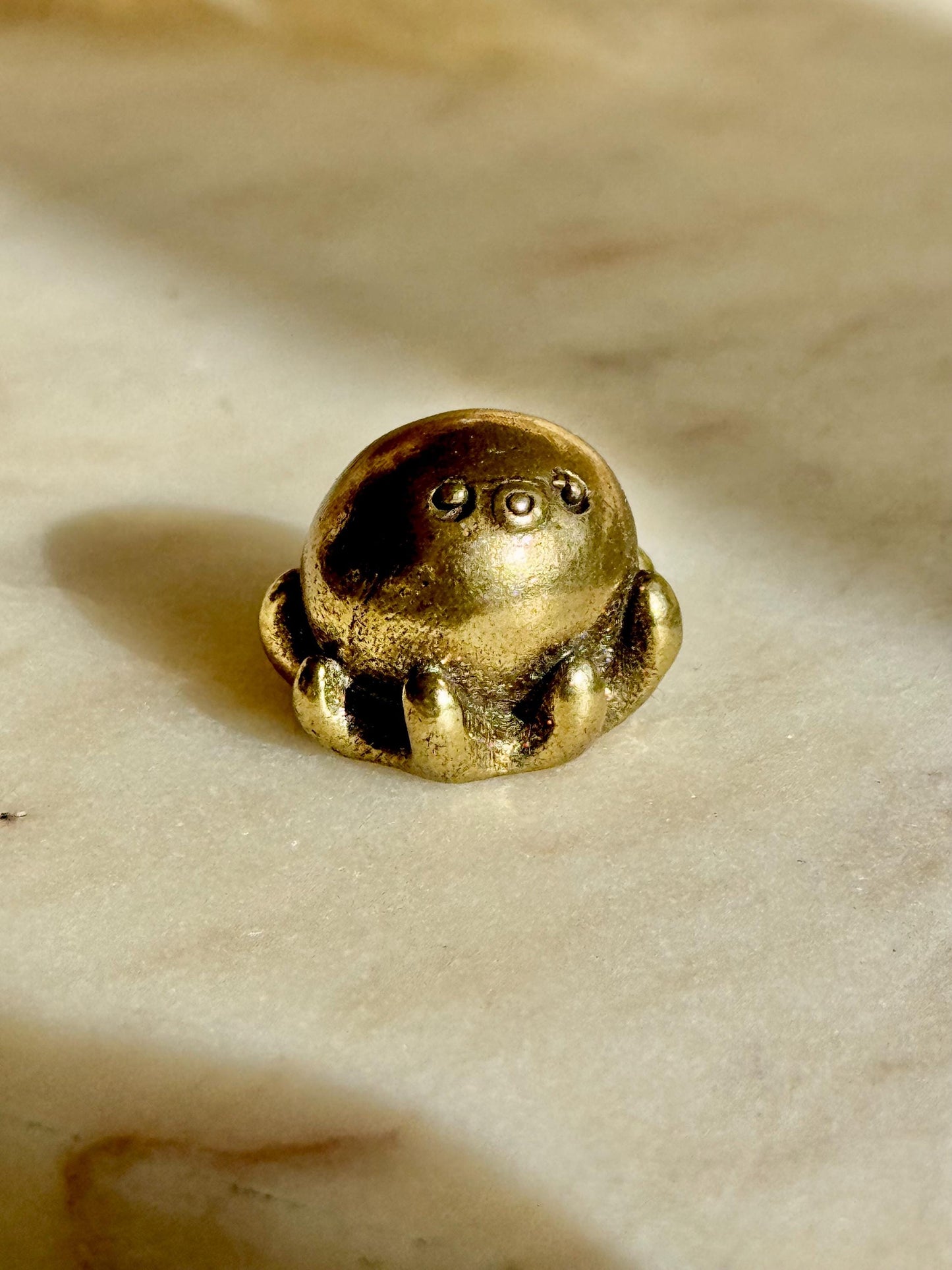 Cute Baby octopus, Solid Brass Octopus, calamari Miniature Figurine, Sea animals ornament, Home Decor, Collectible miniature, sea lover Gift