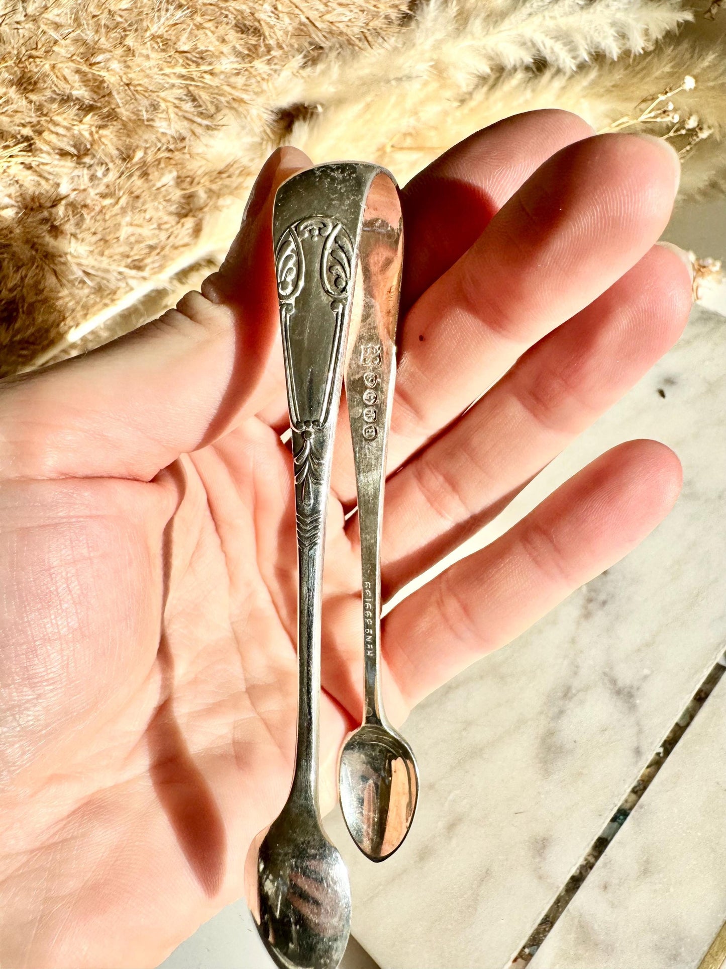 Antique Victorian Ornate Silver Sugar Tongs, Vintage Decorative Silver-plated Tea Party Accessory, Edwardian Tableware