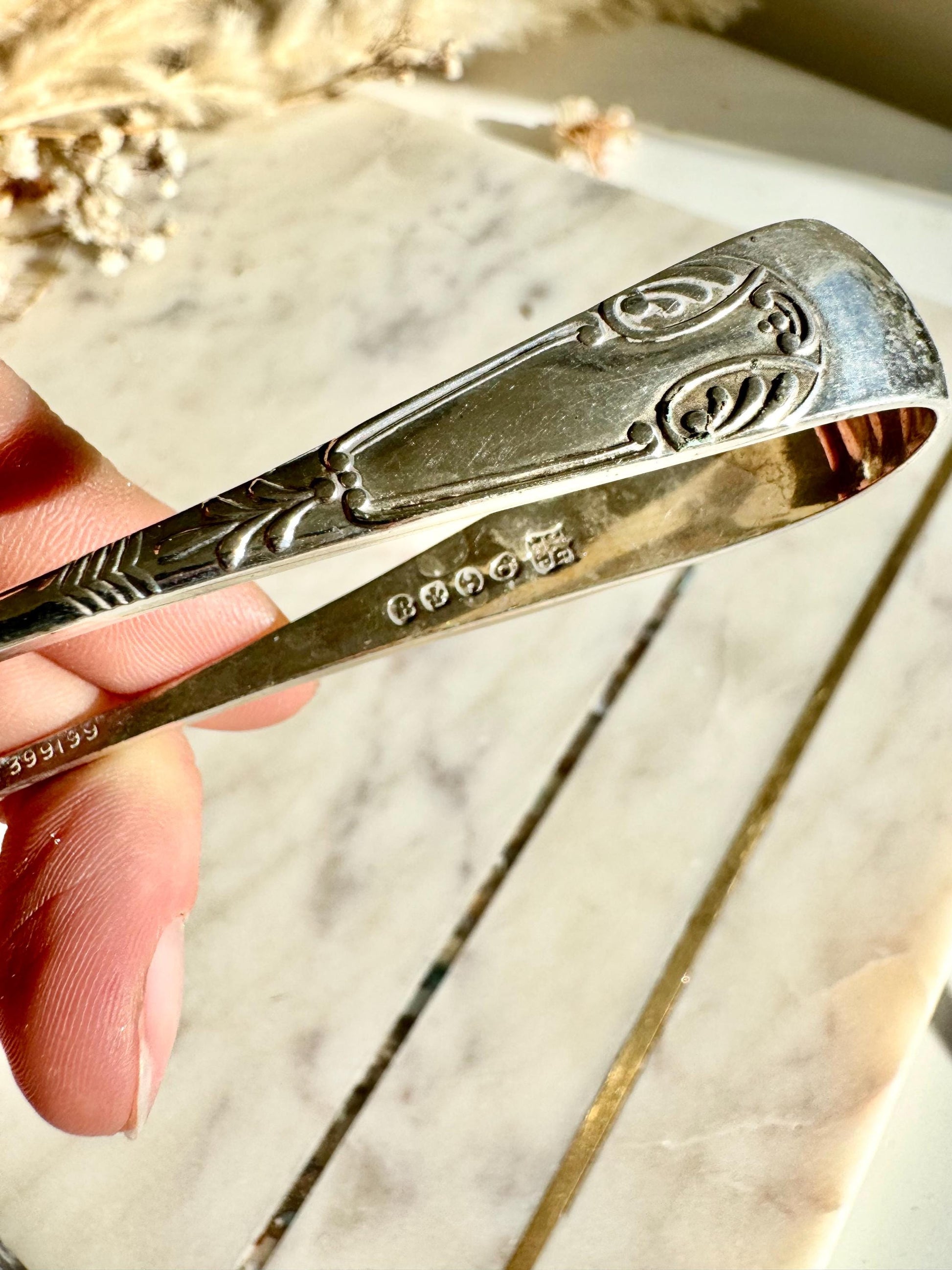 Antique Victorian Ornate Silver Sugar Tongs, Vintage Decorative Silver-plated Tea Party Accessory, Edwardian Tableware