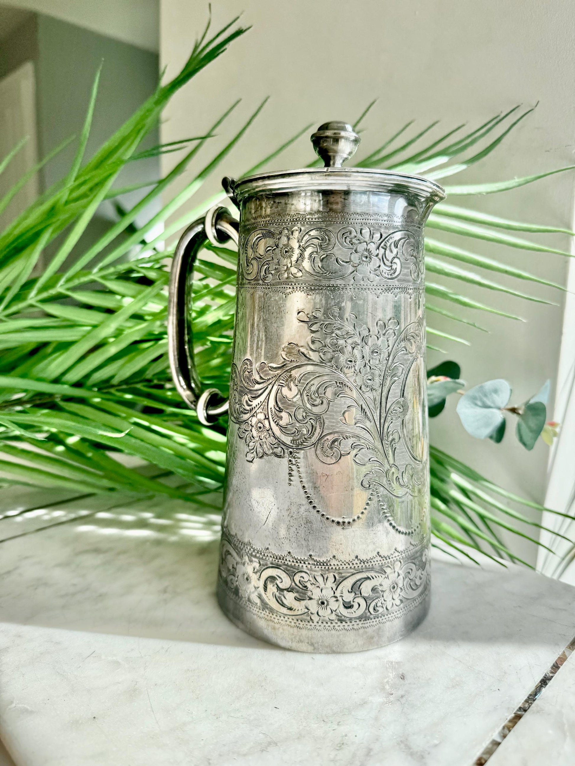 Antique Victorian Silver Plated Beer Jug by Boardman & Glossop, Sheffield (c. 1890s)