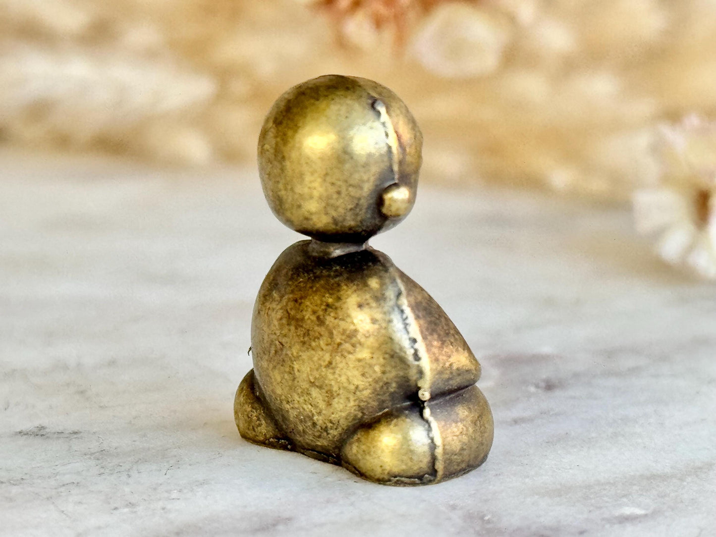 Brass Meditating Monk Incense Holder – Serene Zen Figurine for Rituals, Mindfulness & Tranquil Home Decor