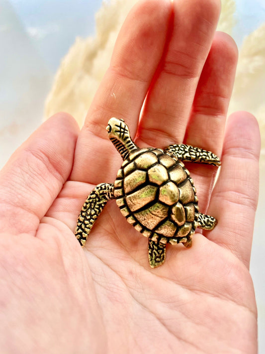 Fine lifelike turtle, Feng Shui, Solid Brass tortoise Statue, Lifelike Decoration, Paperweight, Pen Holder, Brush Holder, Novelty Gift