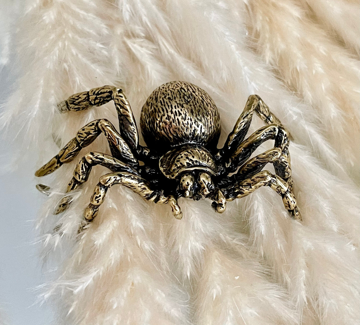 Sydney funnel-web spider figurine, spider metal statue, Lifelike solid brass spider figurine, scary Sculpture, spider lover giftSydney funne