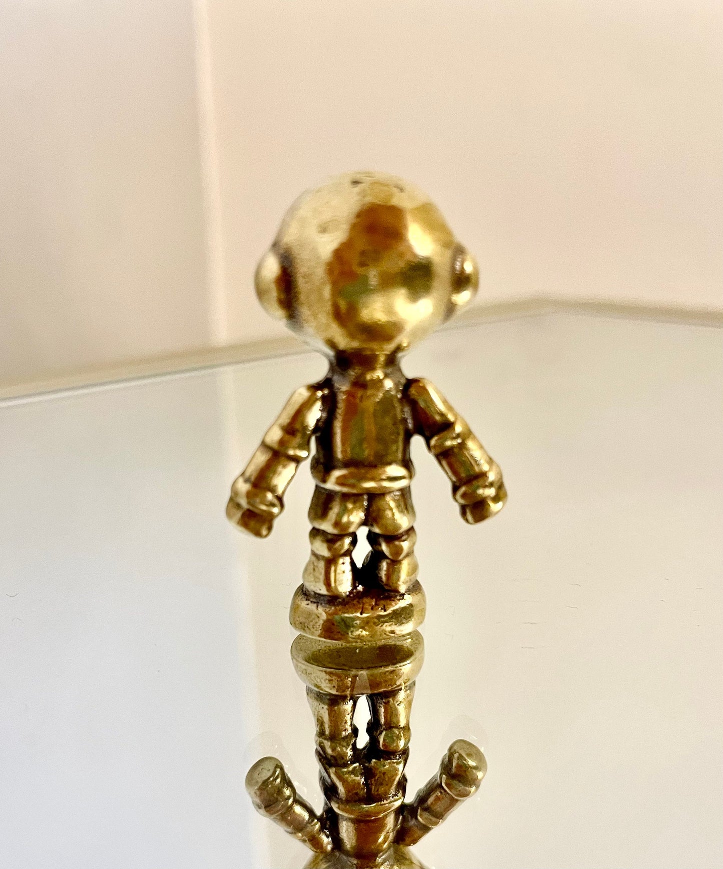Wandering Astronaut, Solid Brass Cast Spaceman Figurine, Lost Wax Casting, Craft Figurine, Space lover gift, Alien figurine