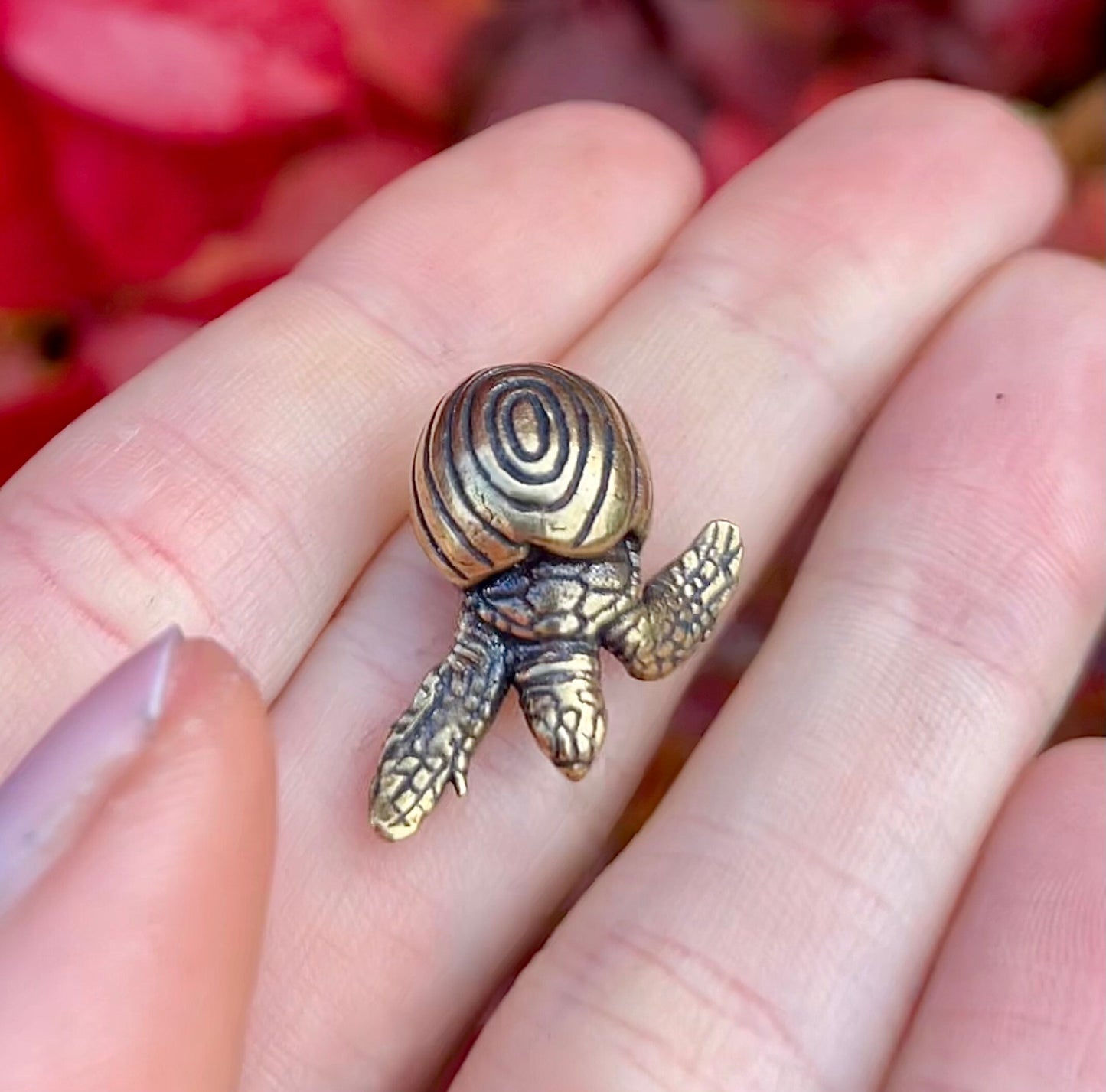 Turtle figurine, Fine solid brass ornament, Turtle hatching from an egg, adorable gift, tortoise metal ornament, cute gift, baby gift