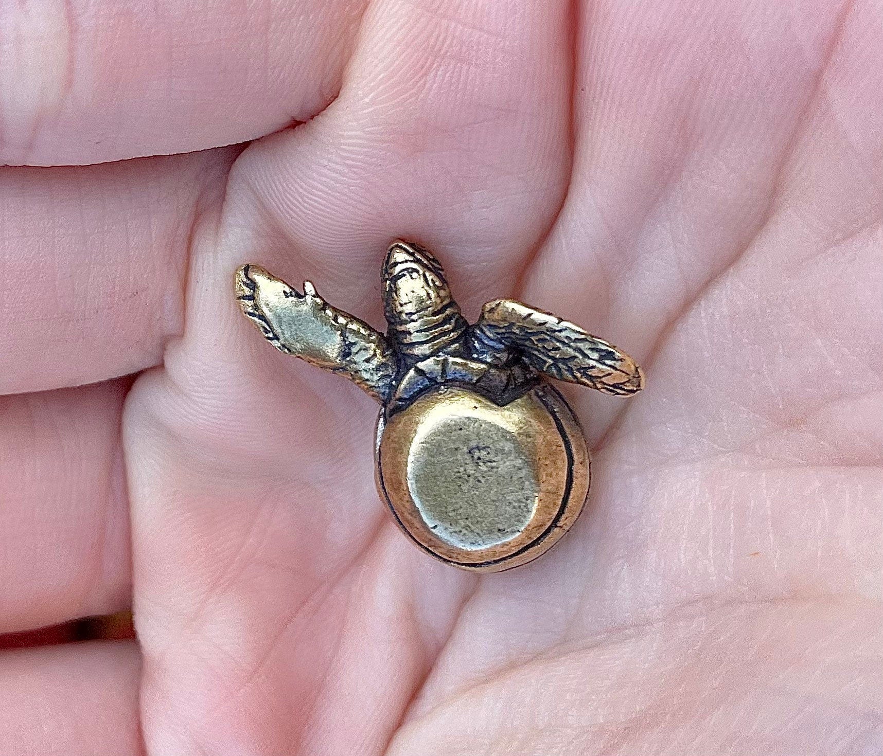 Turtle figurine, Fine solid brass ornament, Turtle hatching from an egg, adorable gift, tortoise metal ornament, cute gift, baby gift
