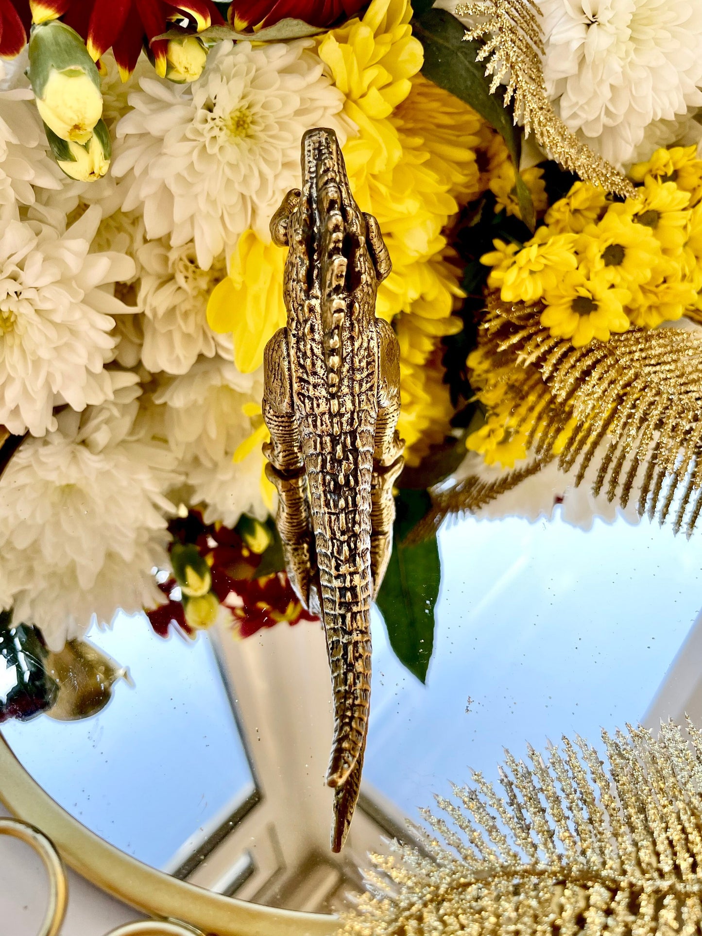 Solid brass Godzilla, big Lizard, brass dinosaur , solid Tabletop decor,dinosaur Miniature, Creative desktop ornament, cool gift for him