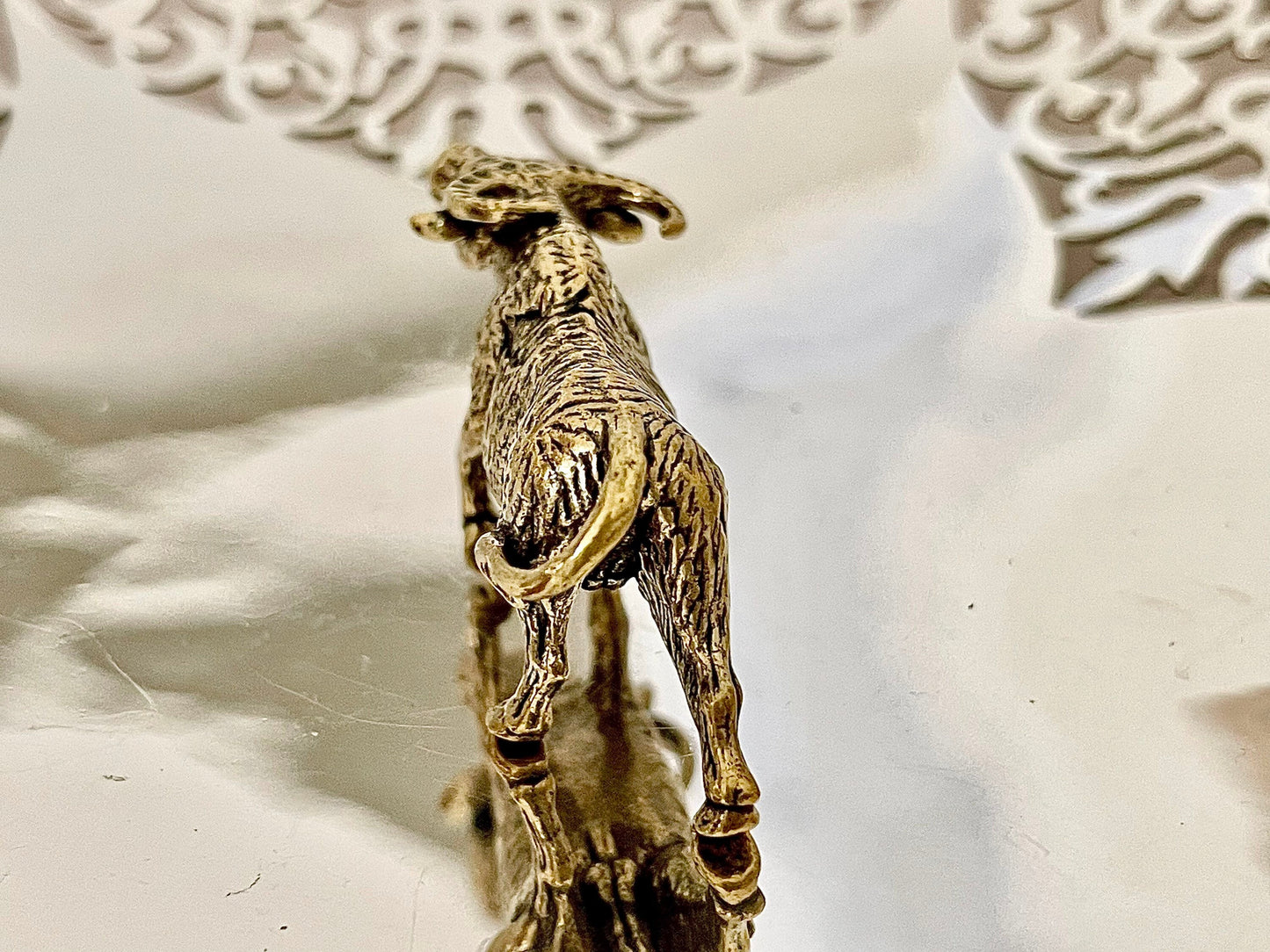 Spanish bull sculpture, Brass ox figurine, Solid Brass Bull Statues, cow Sculpture, Ornaments Ox Cow Figure Statue