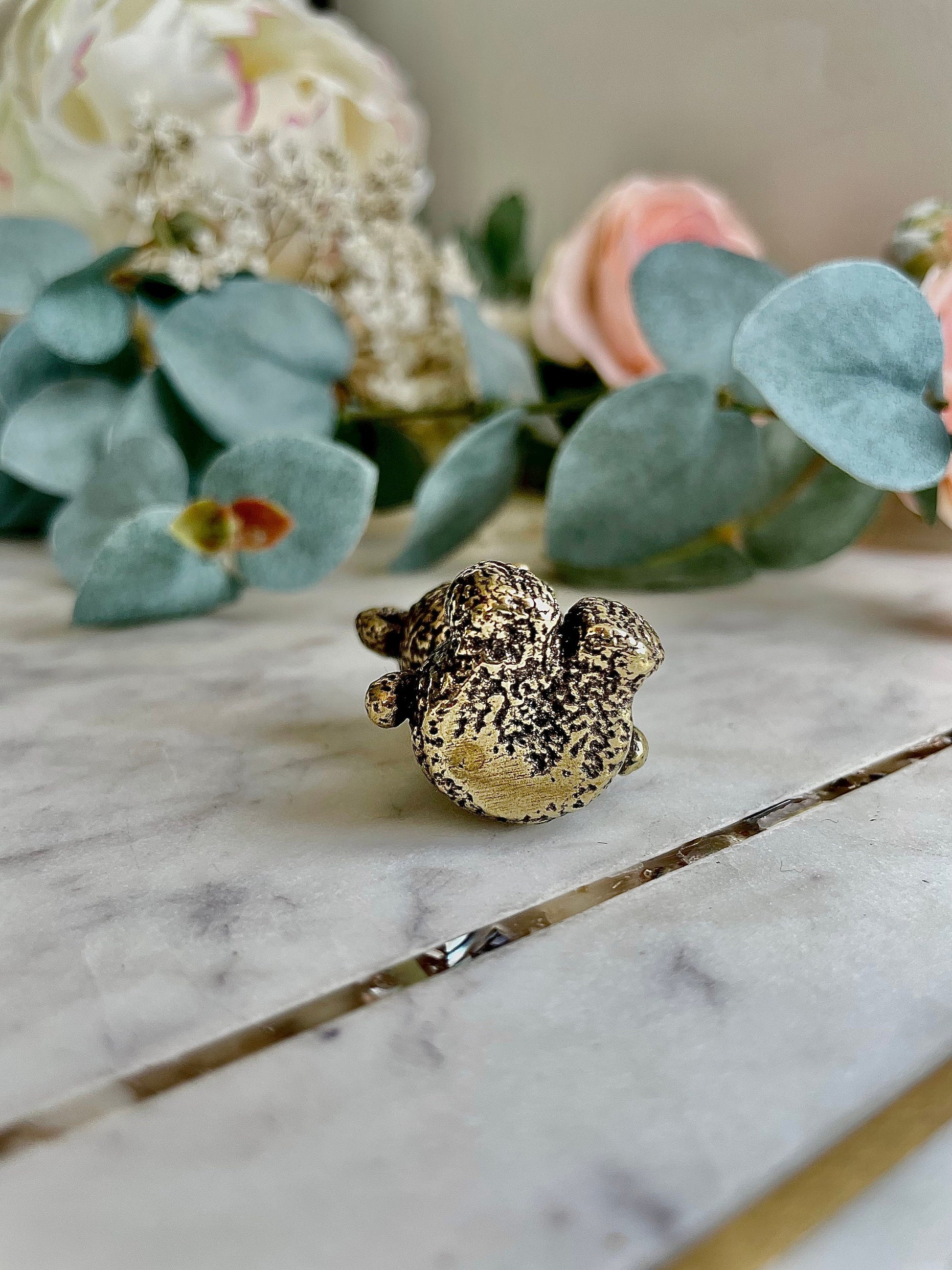 Traditional style solid brass Miniature Teddy Bear, Metal Collectible toy, Nice teddy bear