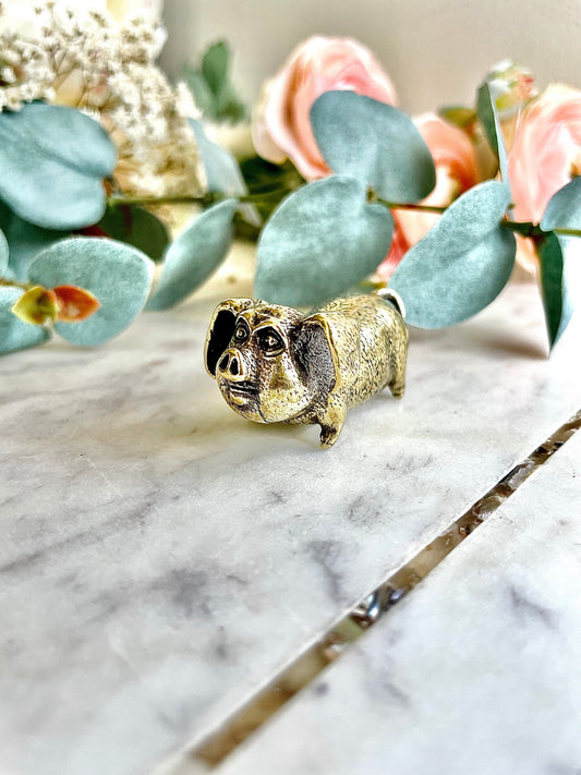 Solid brass Pig Ornaments, Cute Fat Pig Collectibles, funny paperweight