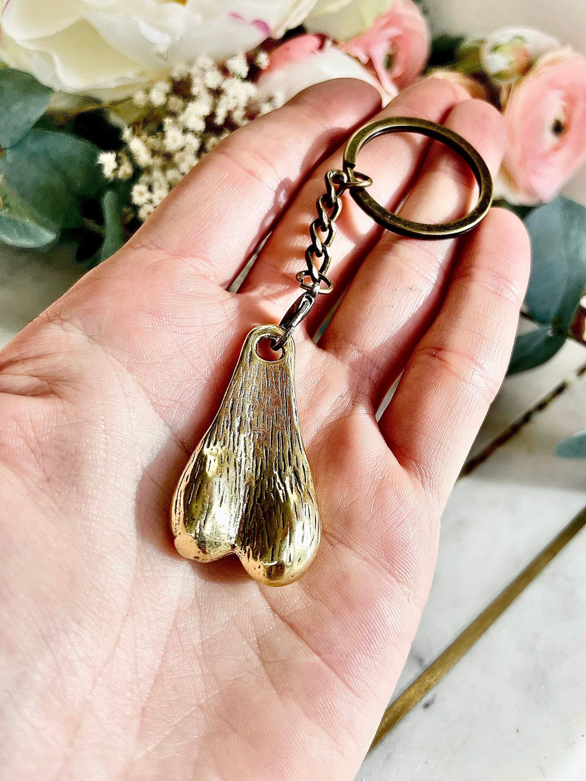 Testicle miniature, Male genitalia pendant, ball necklace, masculine gift for him, man balls necklace, gift keychain