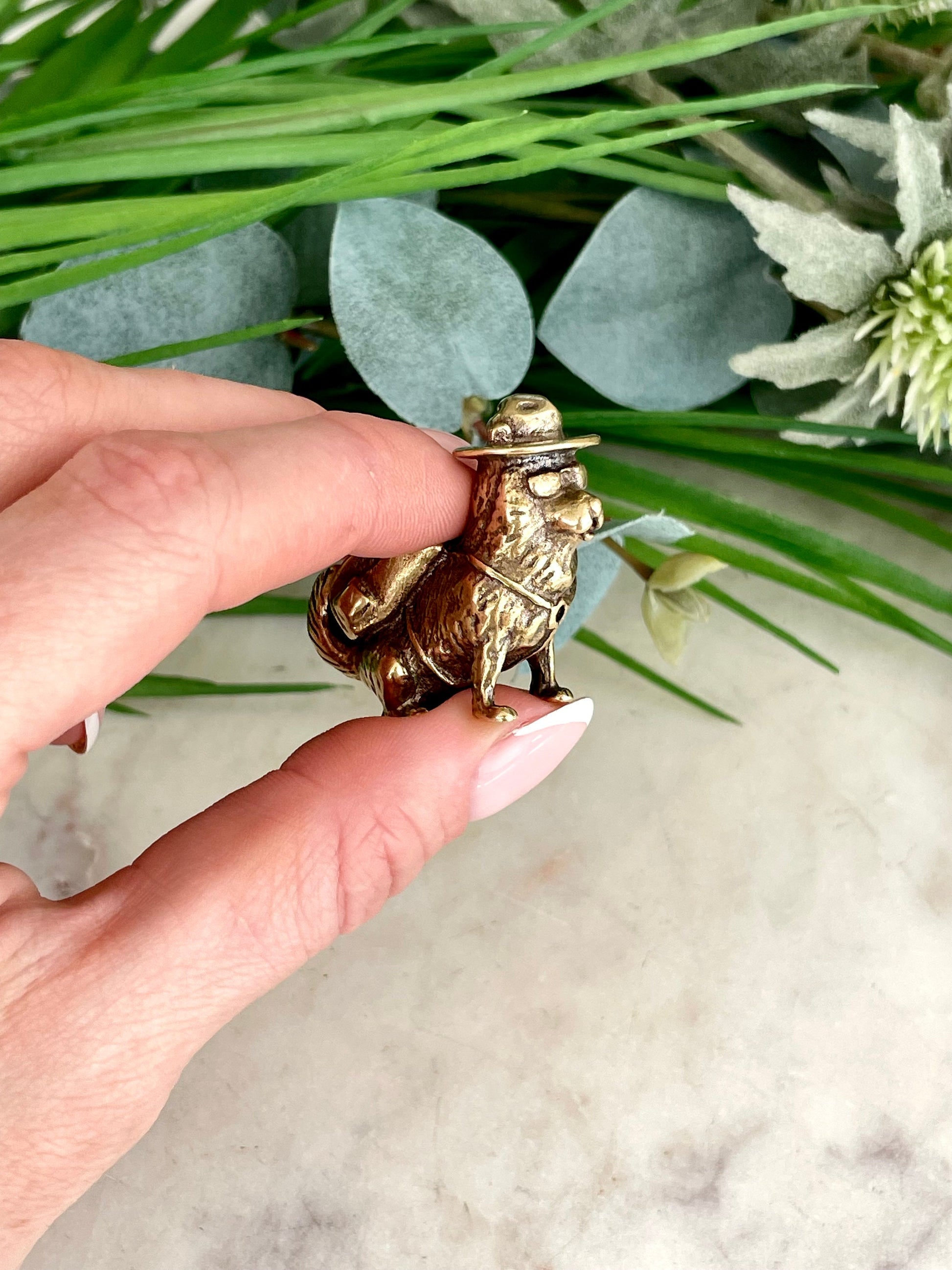 Solid brass Canine companion figurine, Adventurous Shiba Inu metal miniature, the best friend dog gift, Exploit friend desktop ornament