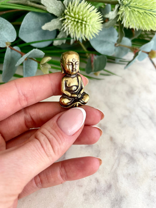 Solid Brass Little Monk Ornament, Buddha Statue Monk Decoration Desktop, Monk Ornament