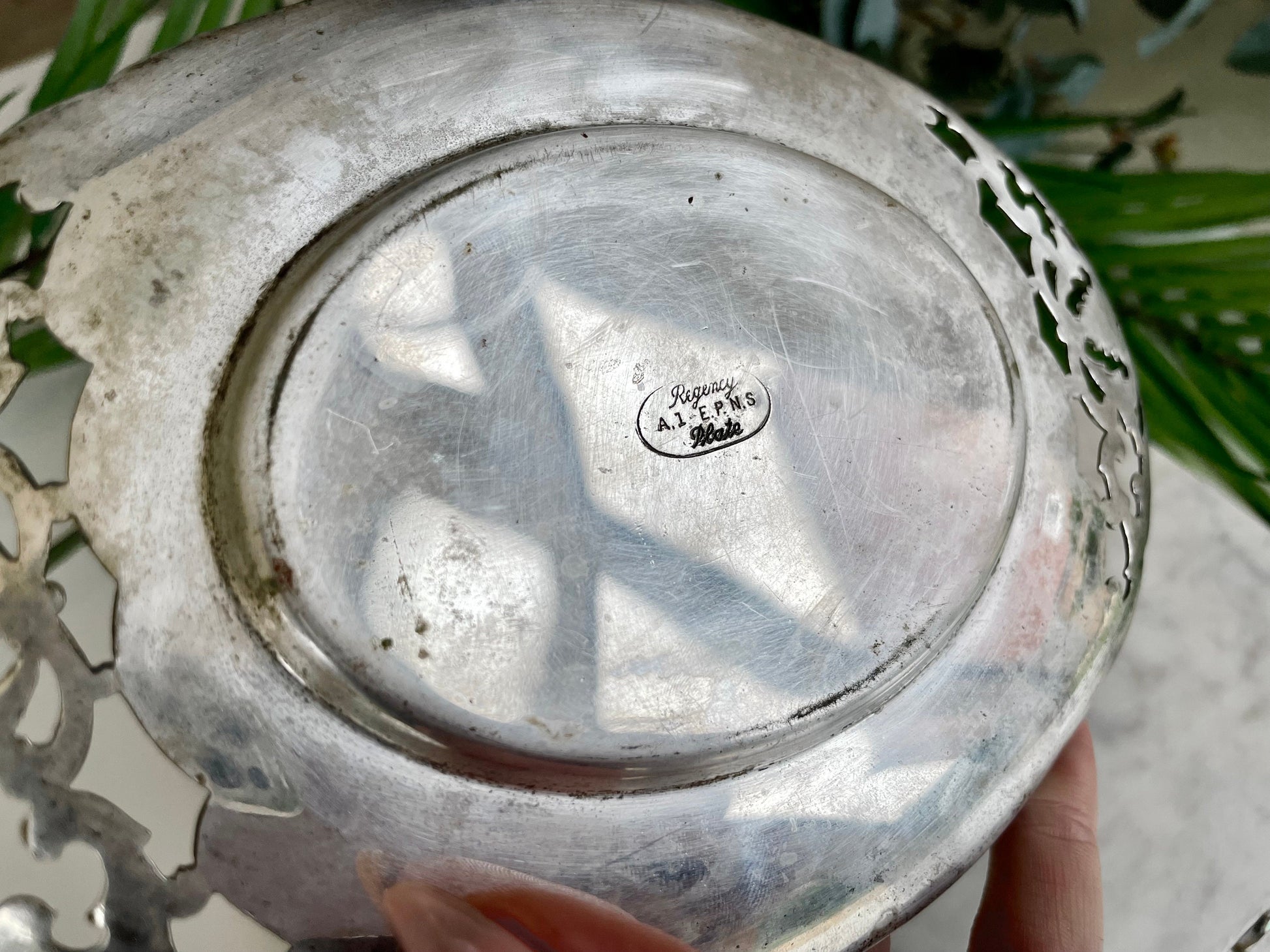 Antique Butter dish Silver Plated Domed with Glass Liner by Regency Plate EPNS A1