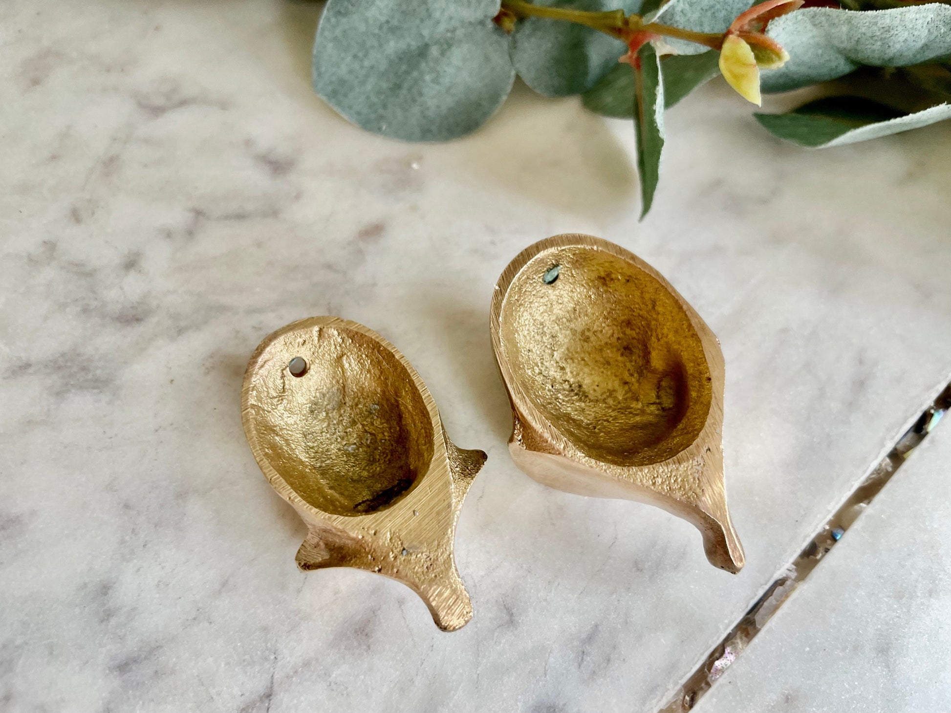 Vintage Solid Brass Mouse Family Miniatures
