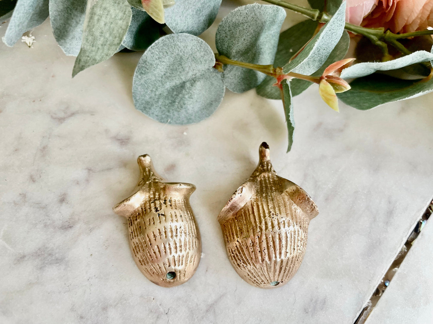 Vintage Solid Brass Mouse Family Miniatures
