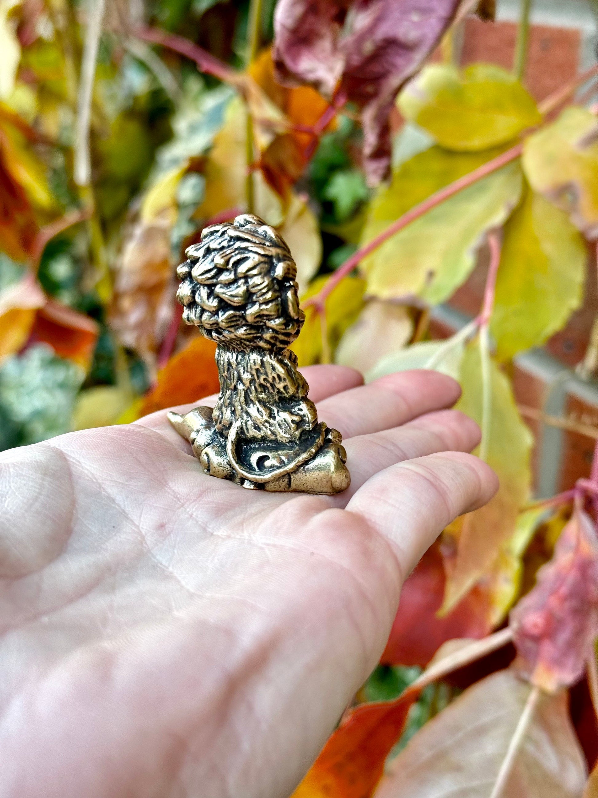 Spiritual Monkey brass statuette, macaque figurine, Metal Monkey Teacher spiritual mentor Figurine, Buddhist monk Medatating miniature