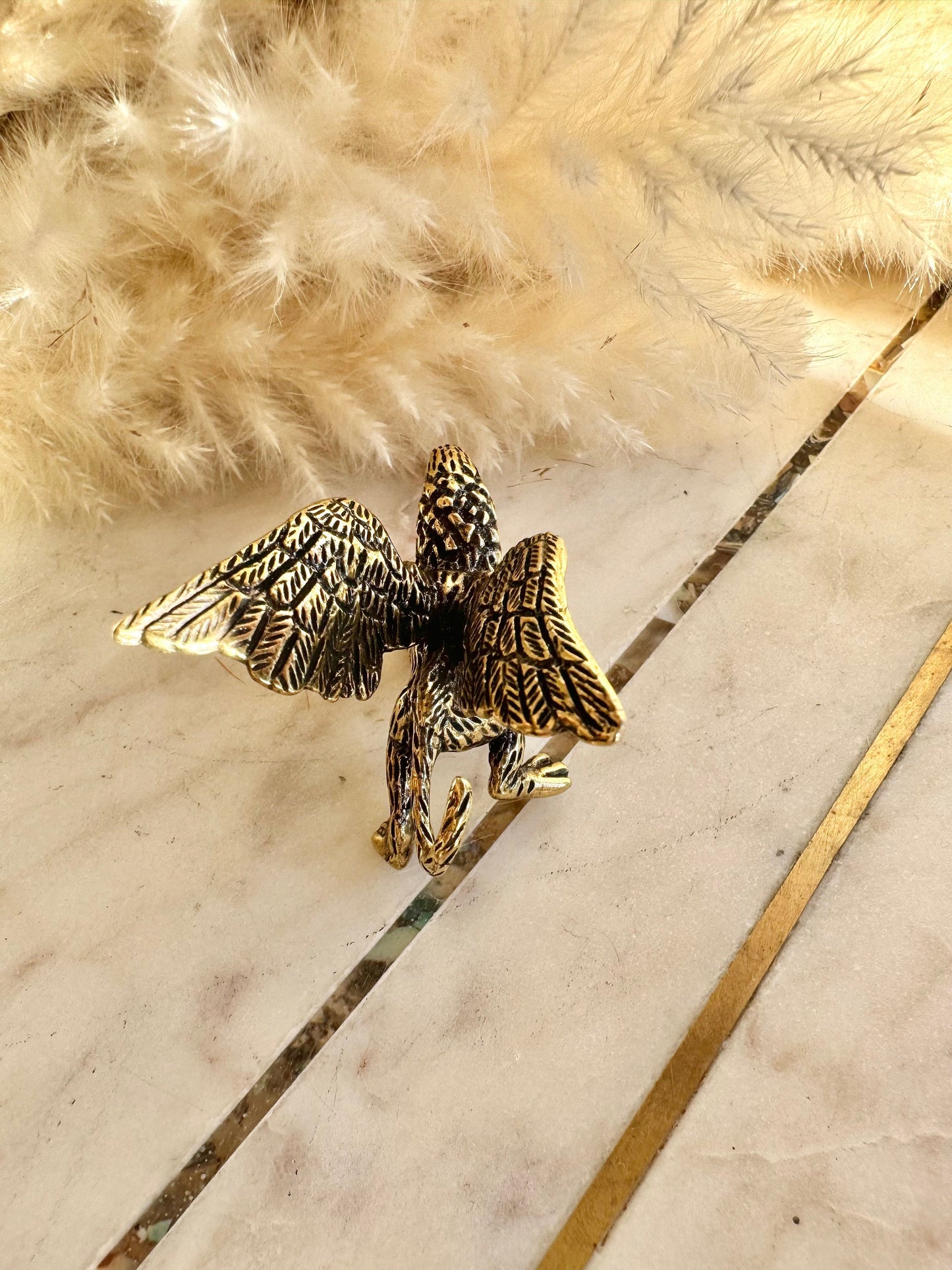 Solid Brass Greek Mythology Celtic Griffin Claw Statue, metal hippogriff figurine, Griffon ornament
