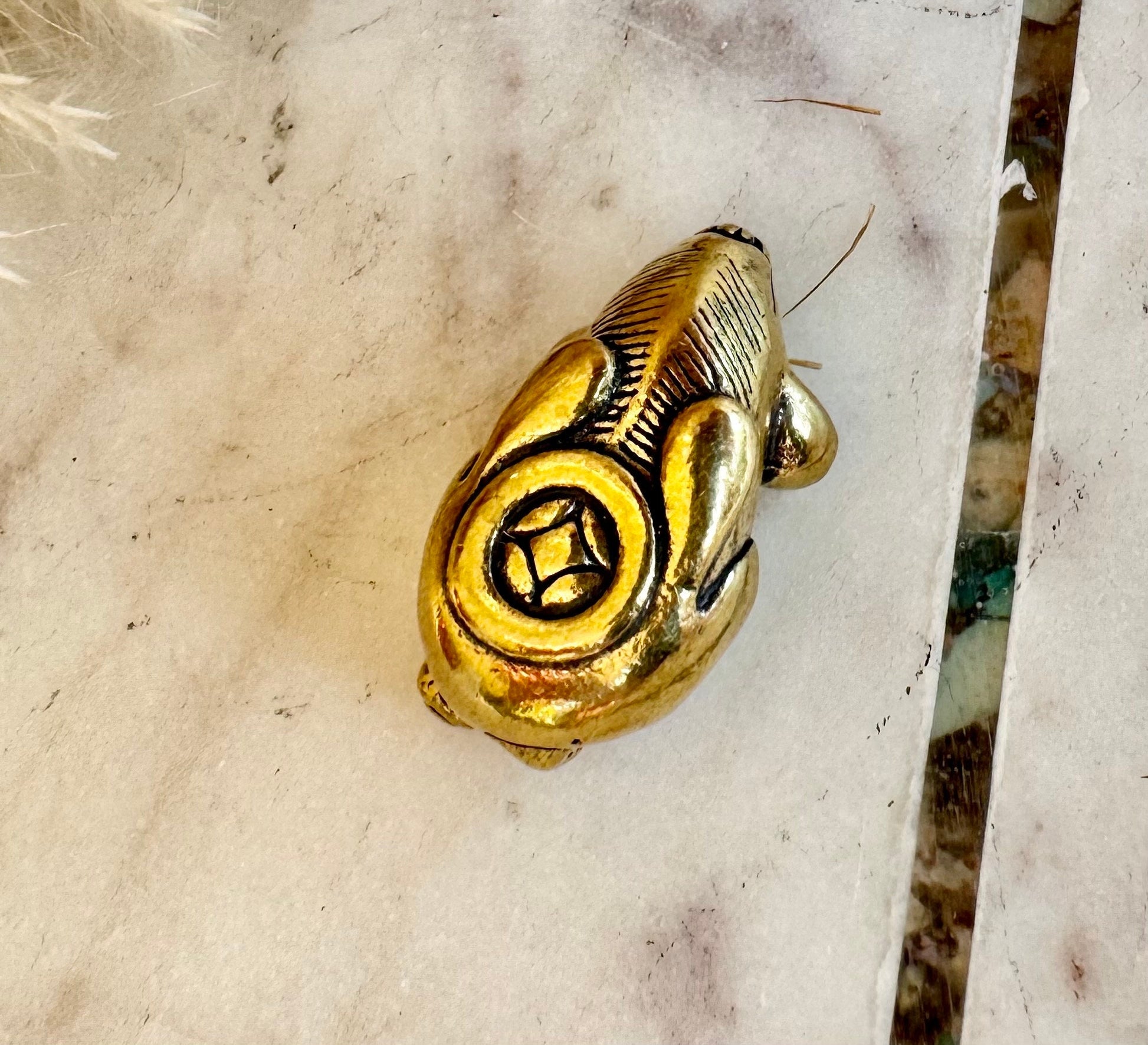 Whimsical Smiley Mouse Talisman - Lucky Charm Statuette