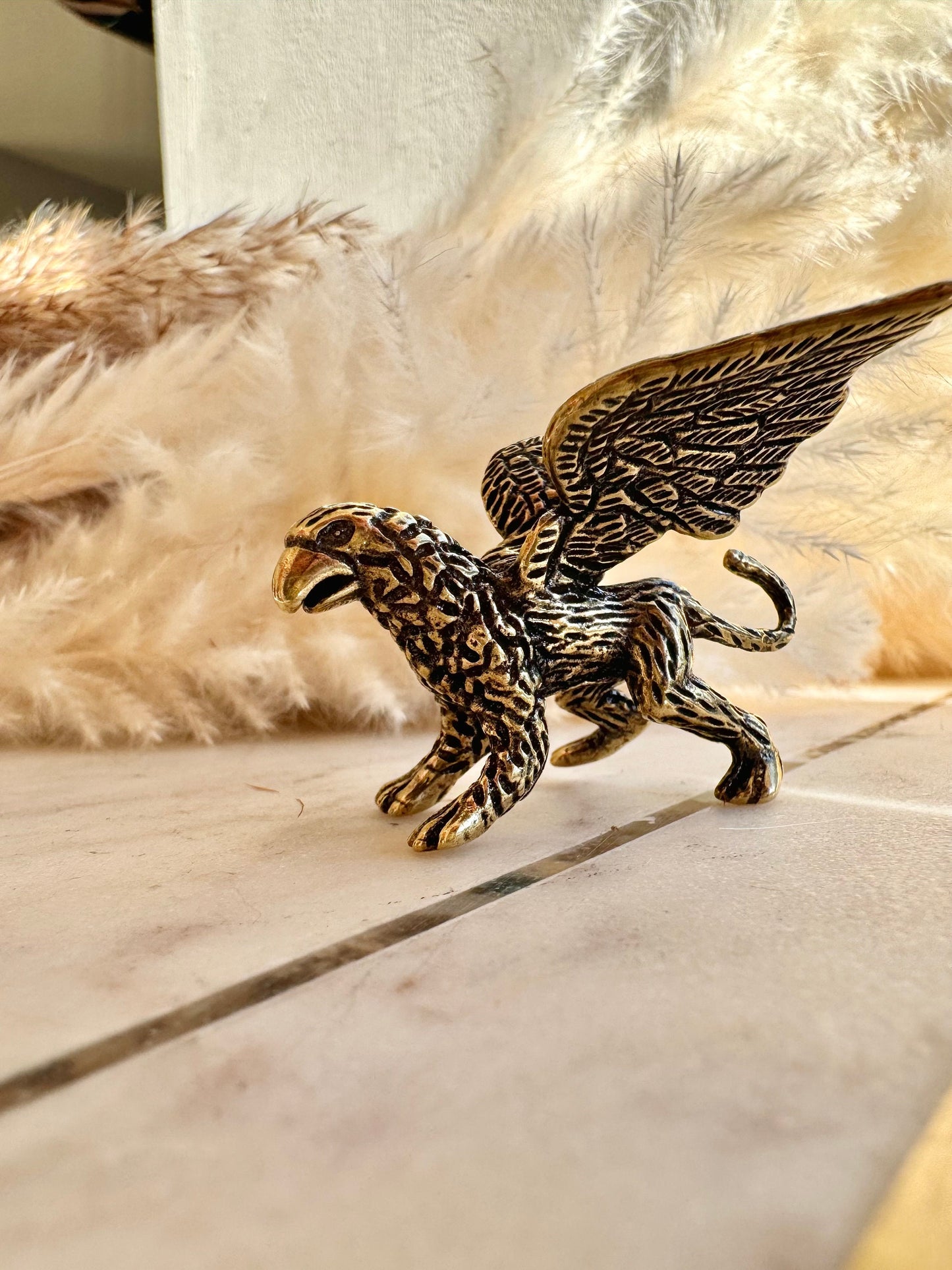 Solid Brass Greek Mythology Celtic Griffin Claw Statue, metal hippogriff figurine, Griffon ornament