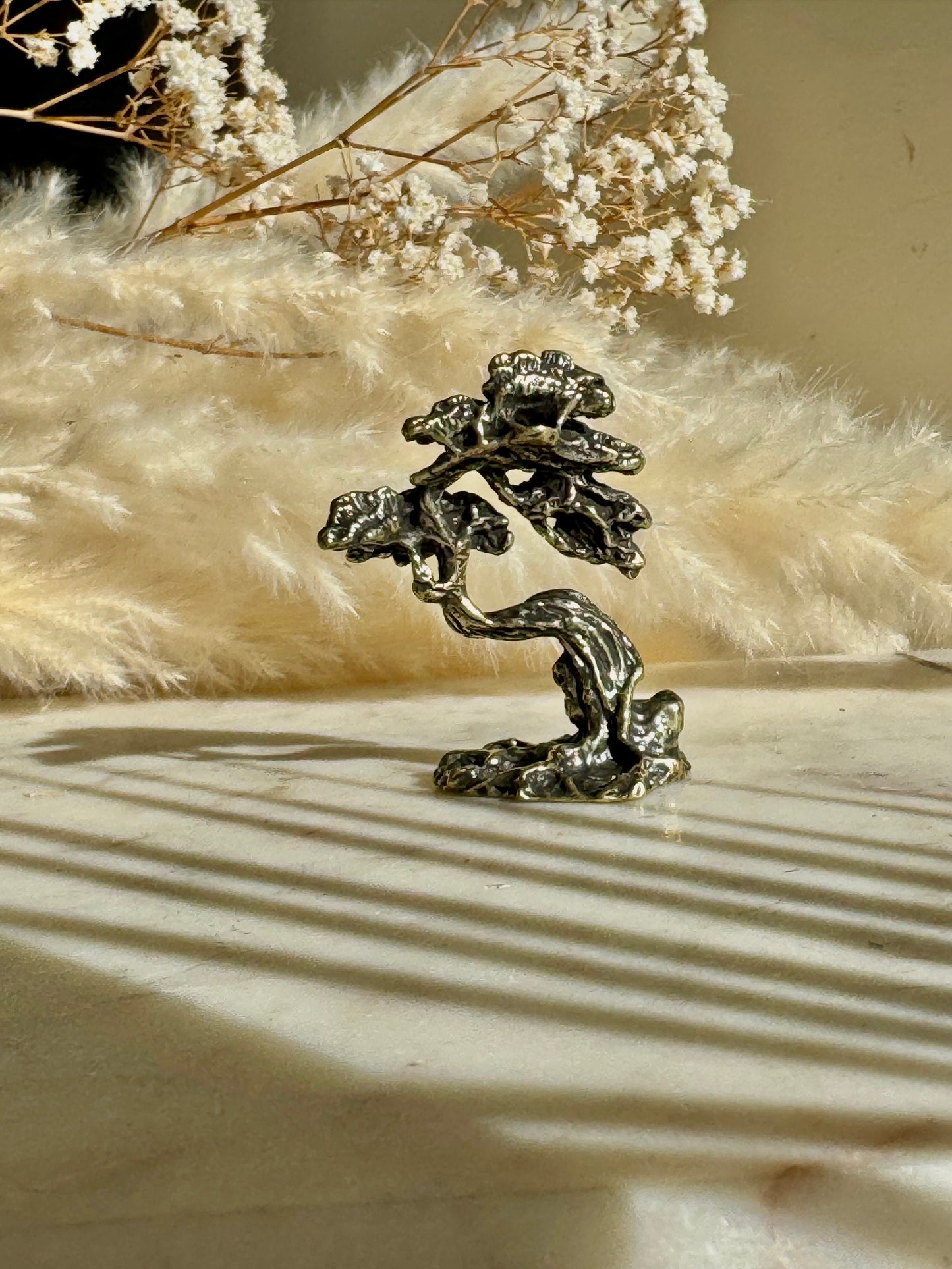 Solid Brass Bonsai Tree statue , Tabletop decoration, flourishing tree figurine