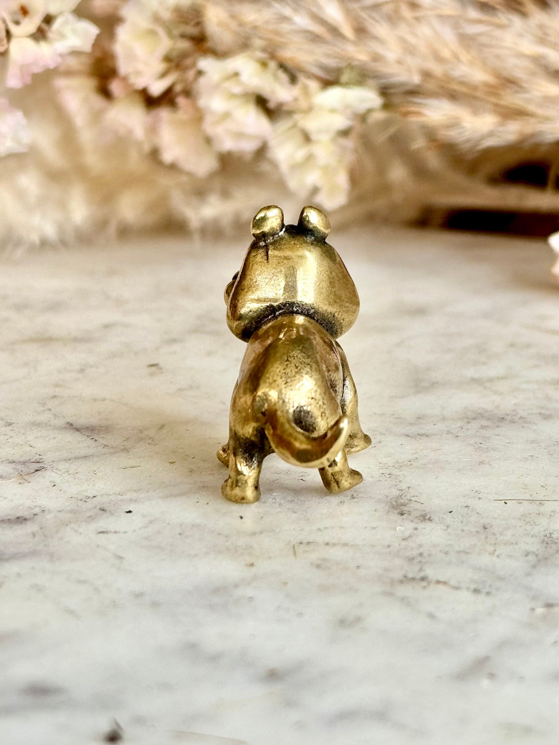 Solid brass Sneaky Asian figurine, style Tiger miniature, brass Zoo Animal Figurine, Metal tiger miniature, smiling tiger ornament