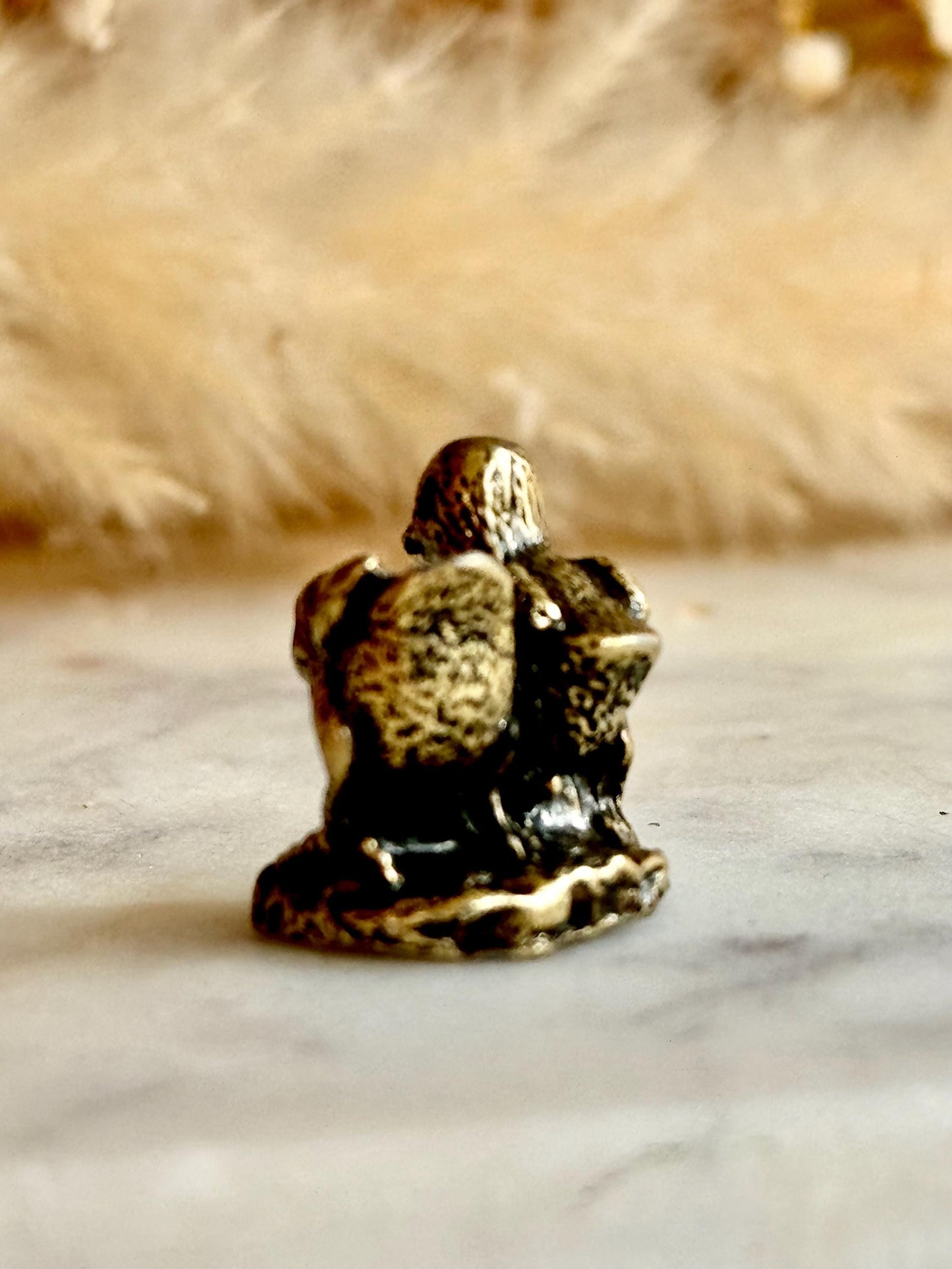 Two little chicks solid brass figurine, brass chicks figurine chicken decor farmhouse rustic modern cottagecore miniatures animals