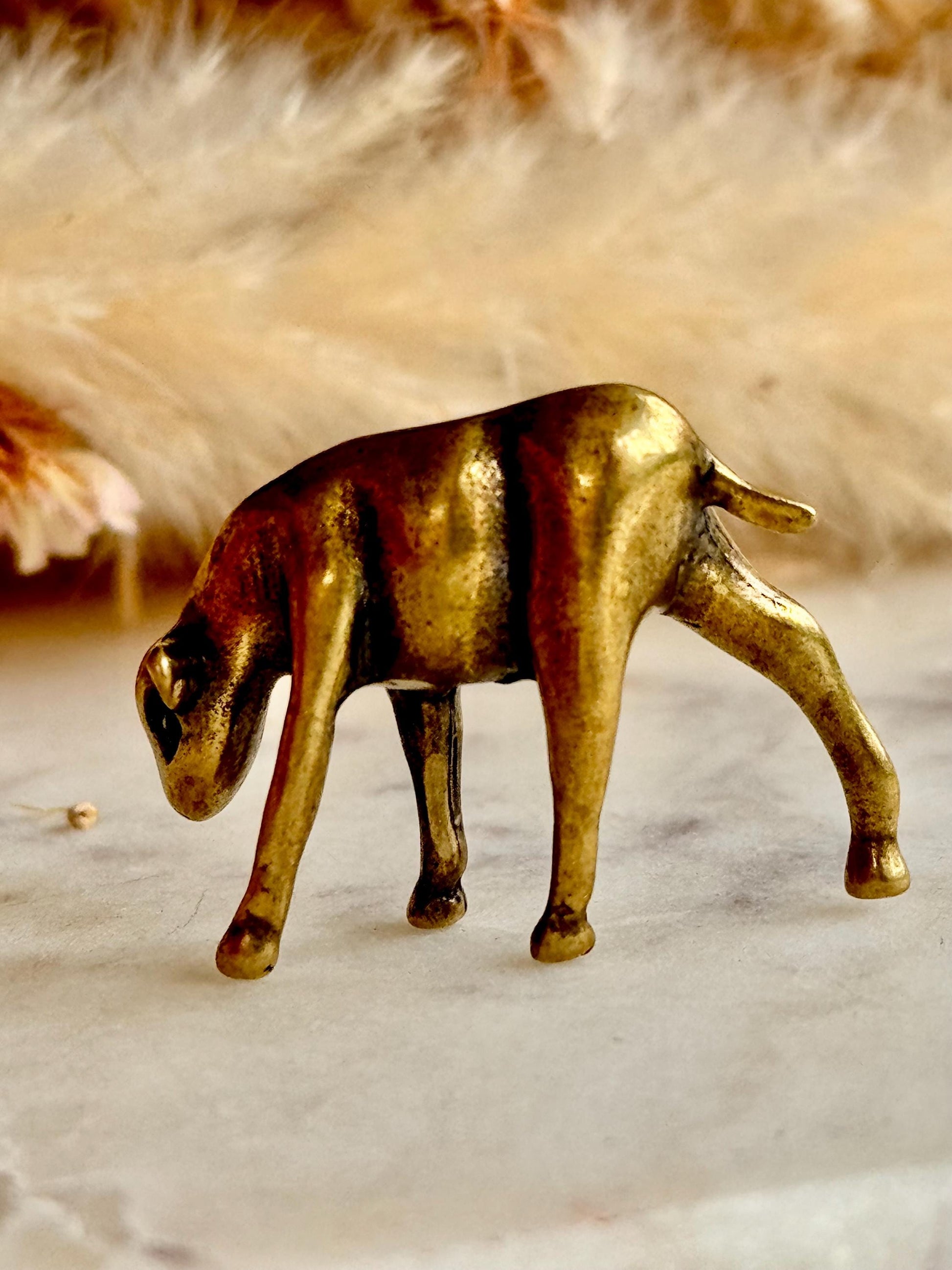 Tiny Solid brass lamb sculpture, Farm Baby animal figurine, calf ornament, Cute sheep statuette, English lamb Figure Statue, gift for farmer