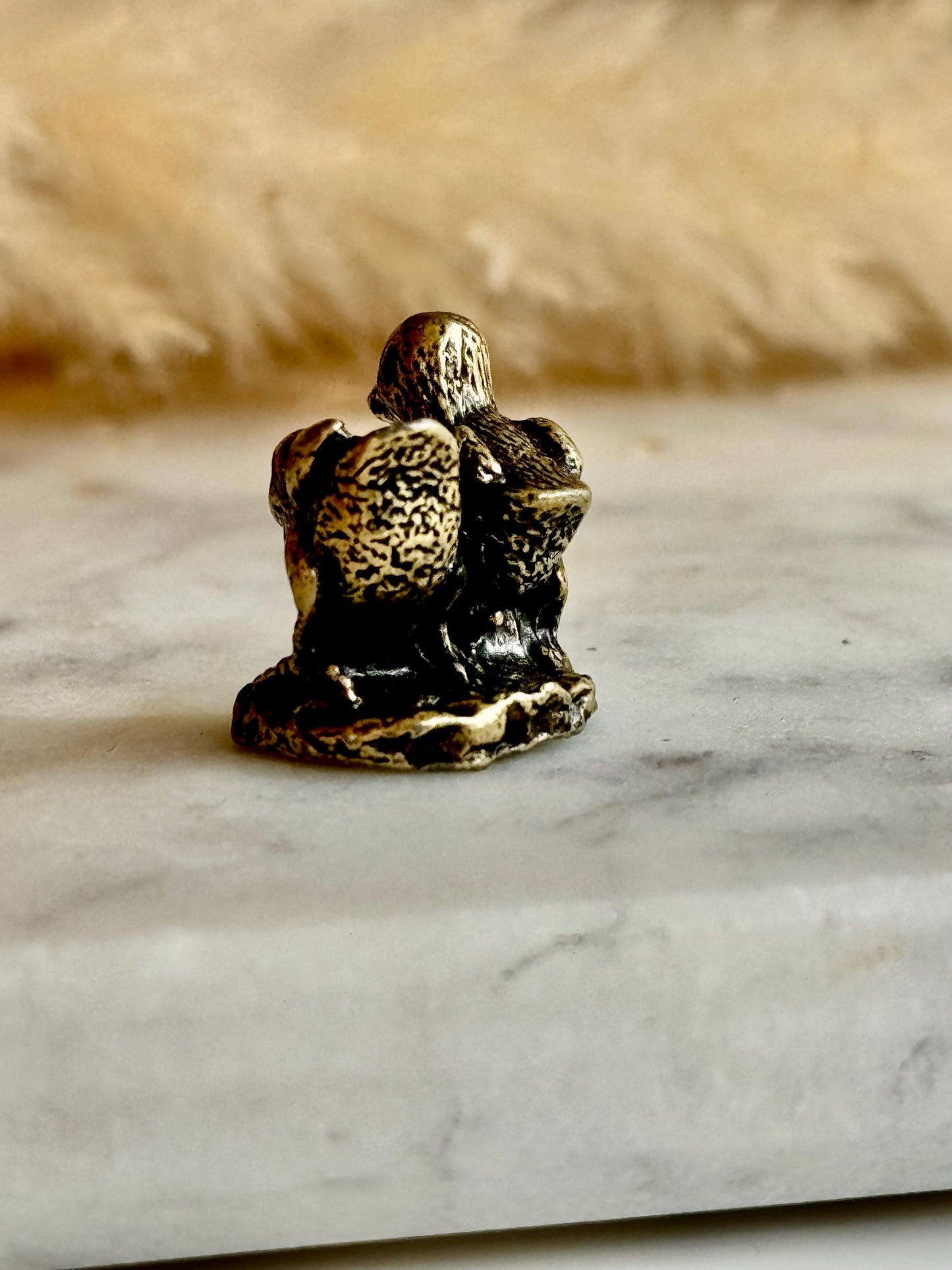 Two little chicks solid brass figurine, brass chicks figurine chicken decor farmhouse rustic modern cottagecore miniatures animals