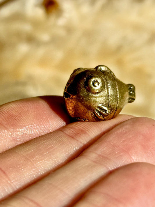 Adorable Happy baby Fish Figurine, Solid Brass fish statue, metal fish Sculpture, Smiling Fish trinket, Fish Decor, Nautical Gift