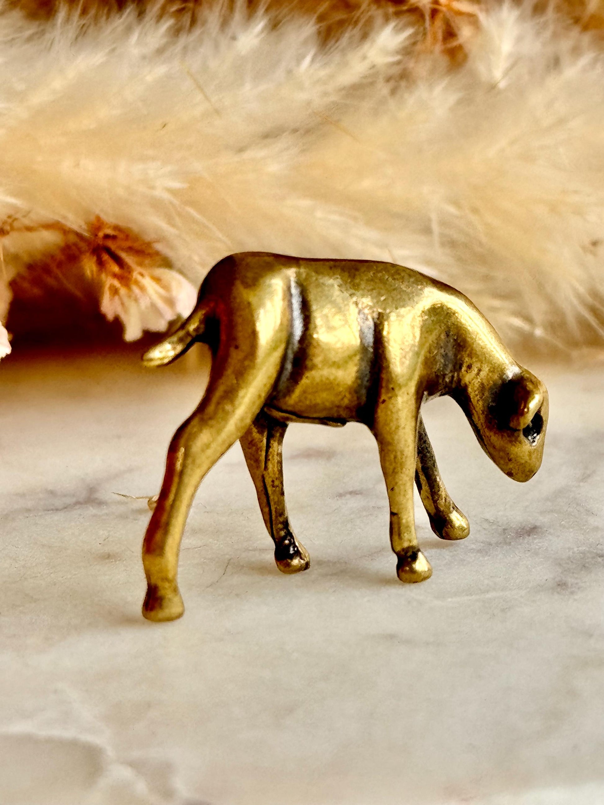 Tiny Solid brass lamb sculpture, Farm Baby animal figurine, calf ornament, Cute sheep statuette, English lamb Figure Statue, gift for farmer