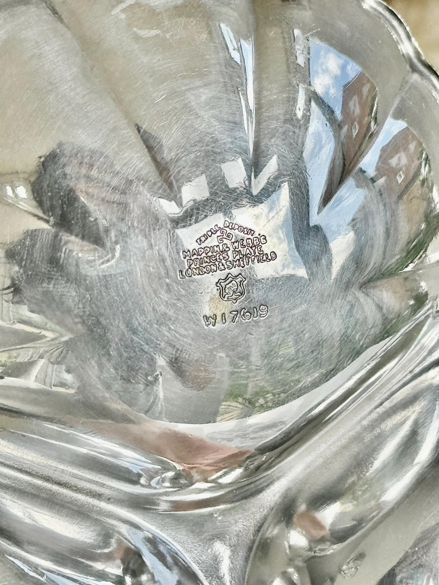 Antique Art Deco silver plate Butter shell Vintage Dish Clam Scallop Shell Bonbon Trinket Silver Plate Double Shell with a Handle