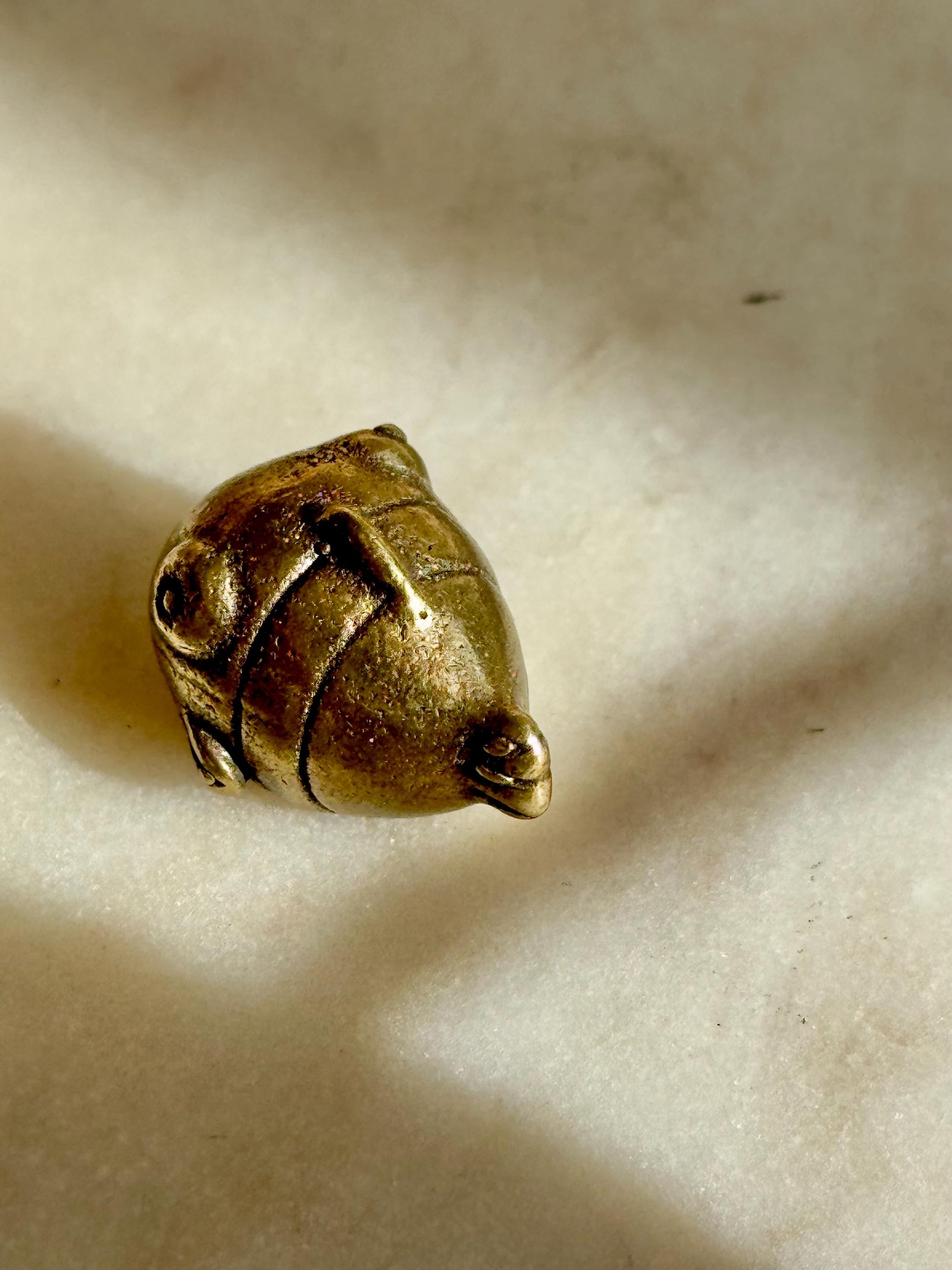 Adorable Happy baby Fish Figurine, Solid Brass fish statue, metal fish Sculpture, Smiling Fish trinket, Fish Decor, Nautical Gift