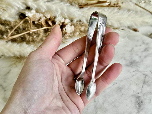 Vintage Silver Plated Sugar Tongs, Sugar Nips, elegant Floral Theme Utensils, Art Deco, Afternoon Tea Party, Abra Plated serving