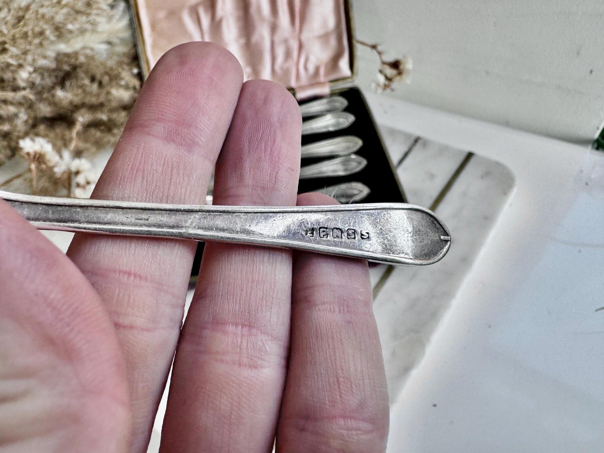 Vintage Boxed Set 6 Silver Plated Pastry or Cake Forks
