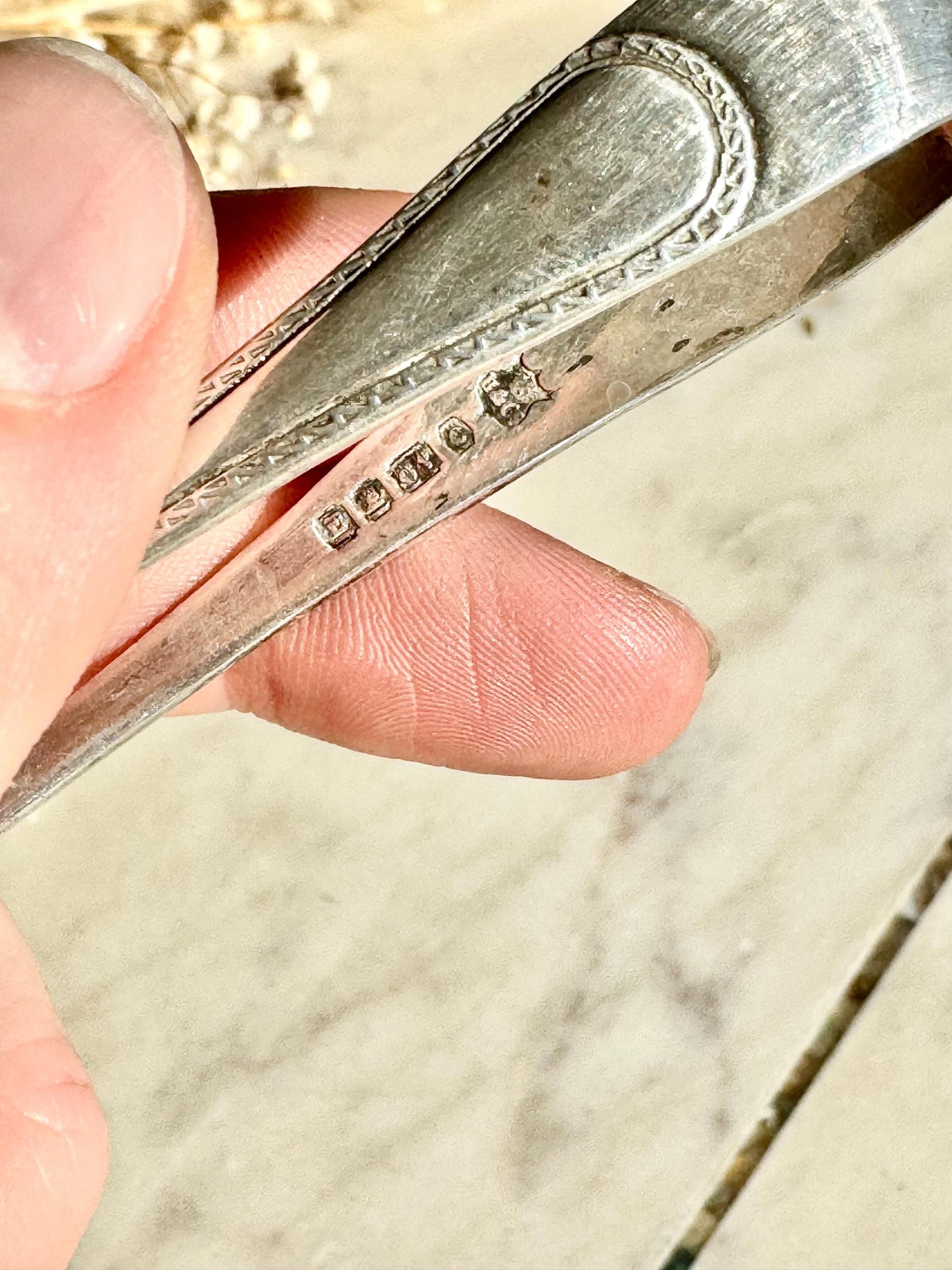Vintage Silver Sugar Tongs, Ornate British Hallmarked Serving Utensil